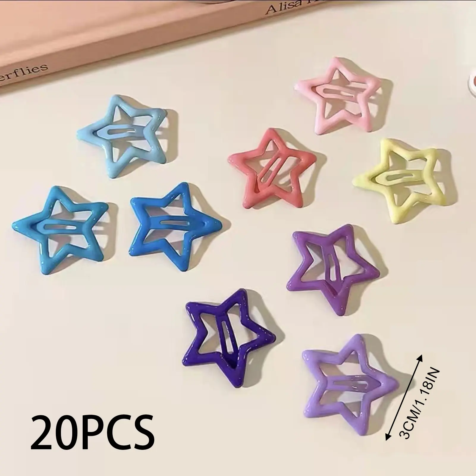 20pcs Cute Colorful Hair Clips Sweet Candy Color Y2K Small Hairpins For Women Girls Daily Party Accessories Hair Decoration