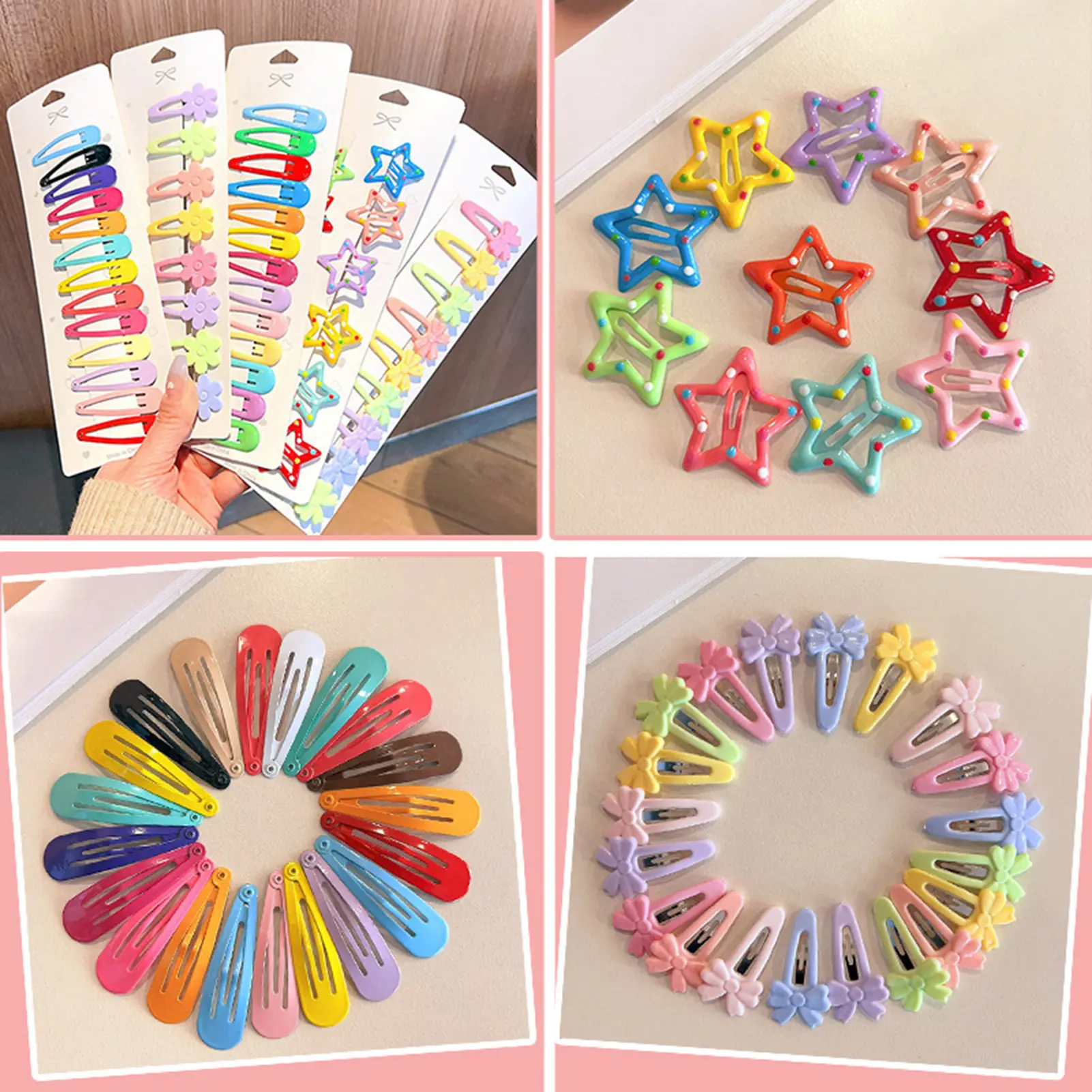 20pcs Cute Colorful Hair Clips Sweet Candy Color Y2K Small Hairpins For Women Girls Daily Party Accessories Hair Decoration