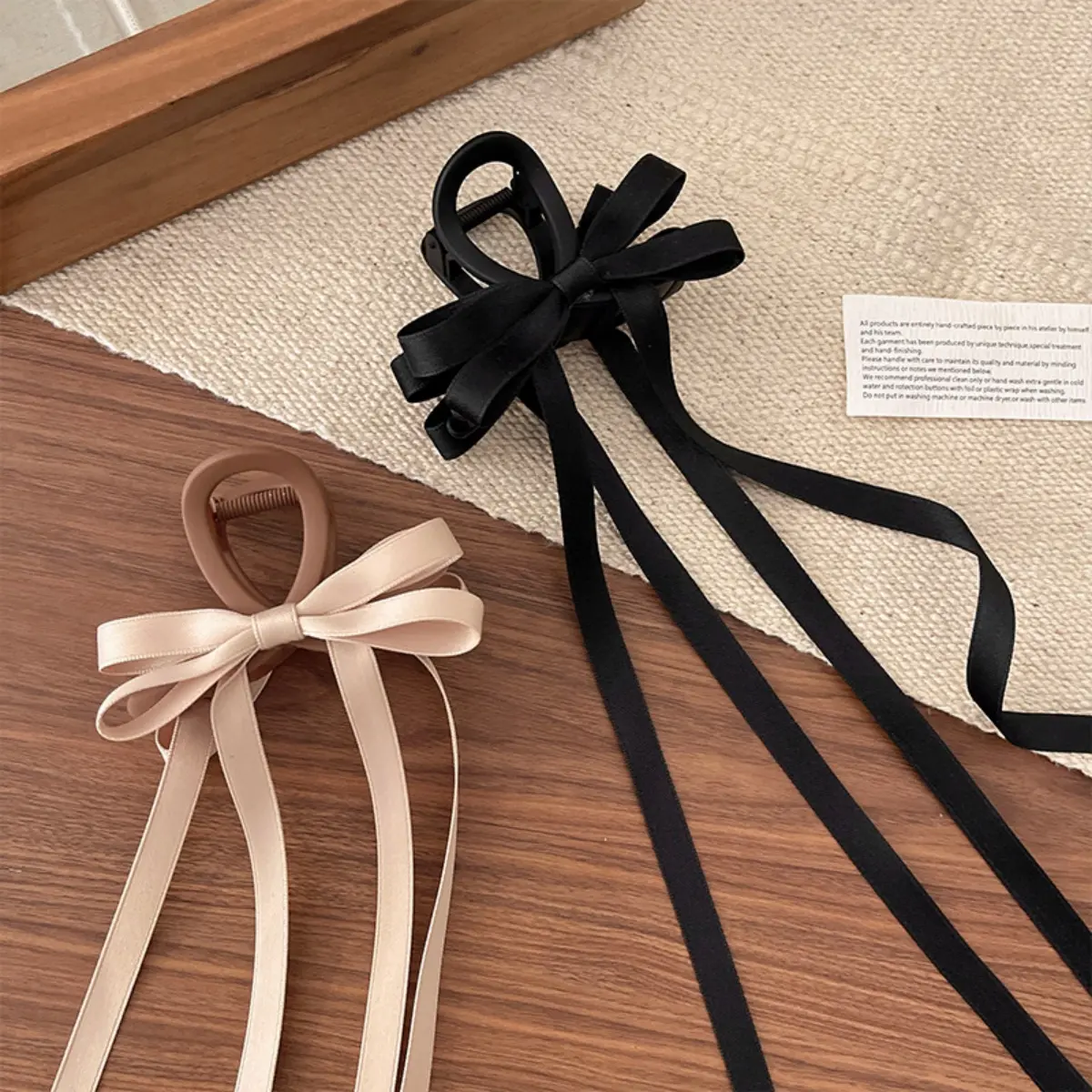 Elegant Bowknot Hair Claw For Women Korean Style Ribbon Bow Shark Gripper Girls Exquisite Half Tied Hair Clip Hair Accessories
