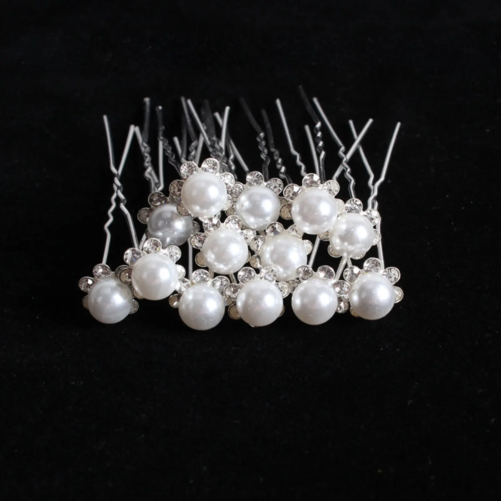 20pcs U Shape Hairpin For Women Elegant Exquisite Flower Pearl Hair Stick Wedding Performance Travel Jewelry Hair Accessories