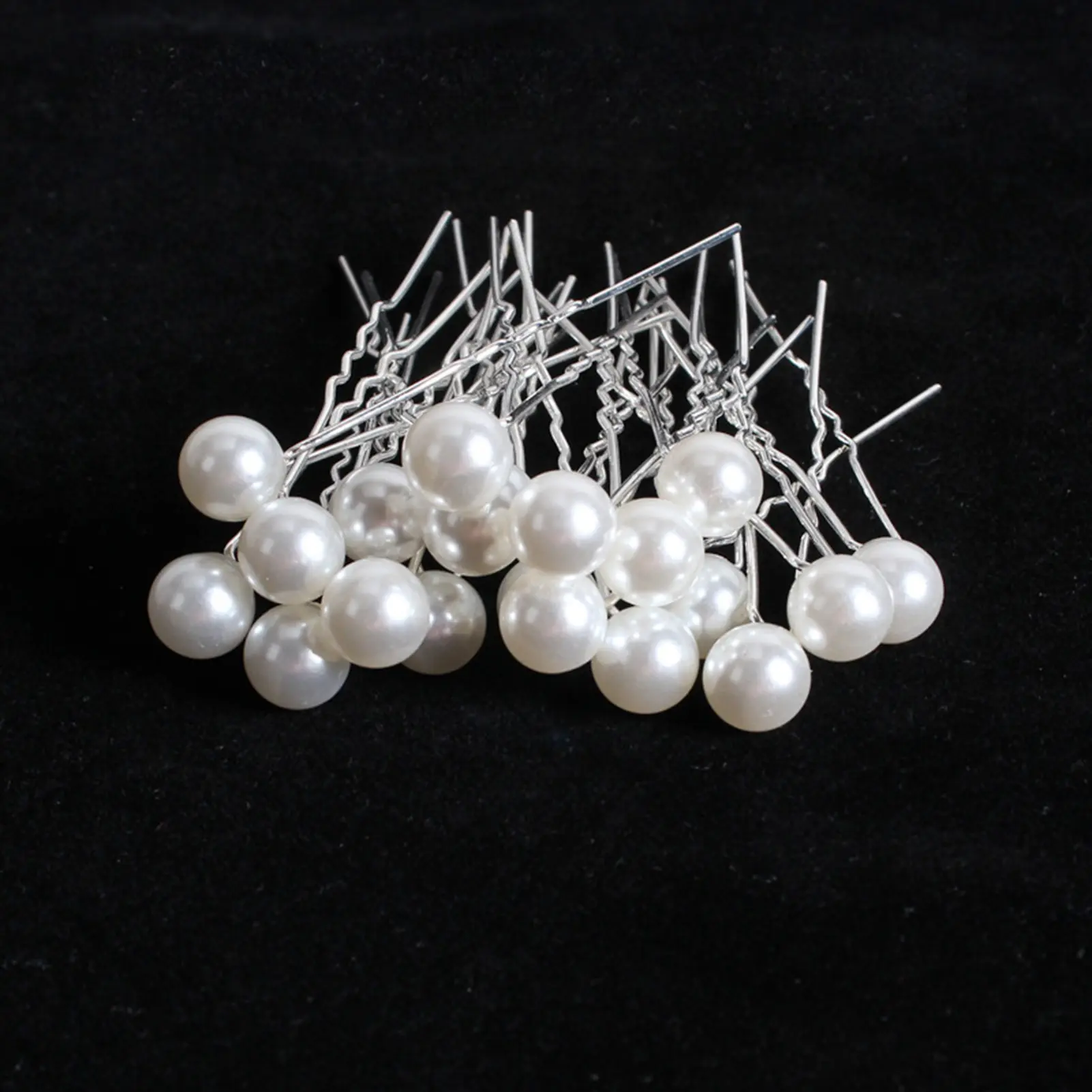 20pcs U Shape Hairpin For Women Elegant Exquisite Flower Pearl Hair Stick Wedding Performance Travel Jewelry Hair Accessories