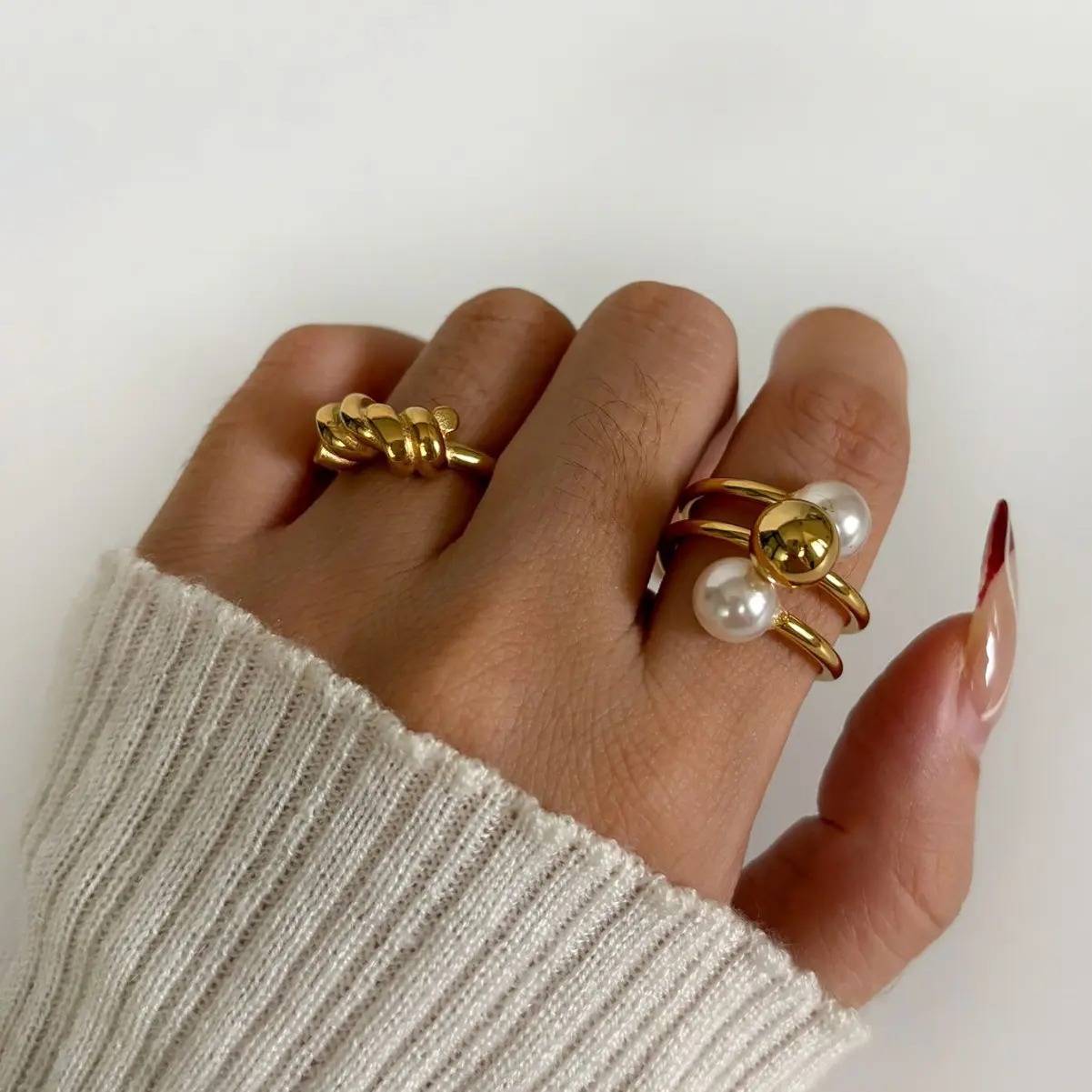 Electroplated 18k Gold Ring For Men And Women Trendy Bright Metal Ring Fashionable Finger Decor Hoop Beach Jewelry Accessories