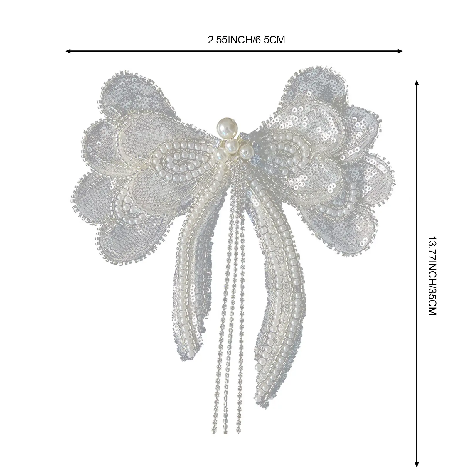 Light Luxury Bow Hair Clip Handmade Rhinestone Bead Bowknot Hair Clip For Women Elegant Exquisite Jewelry Hair Accessories 1pc