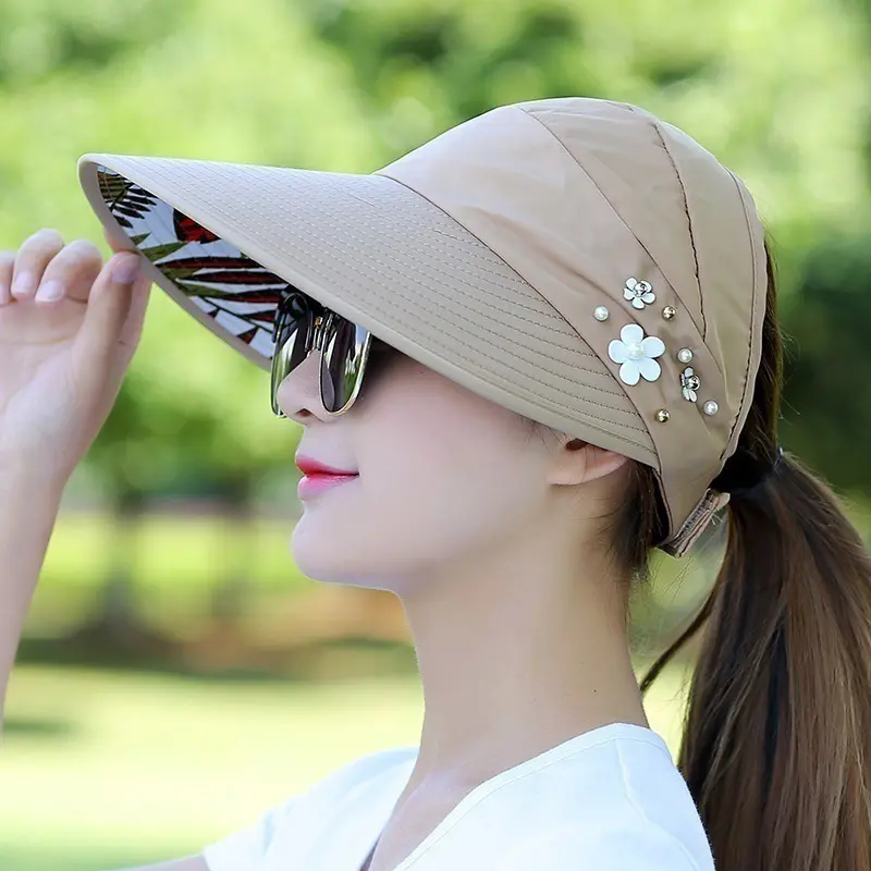 Foldable Sun Hat For Women Trendy Printed Sunscreen Sun Hat Summer Beach Camping Hiking Travel Wide-brimmed Hat Fisherman Hat