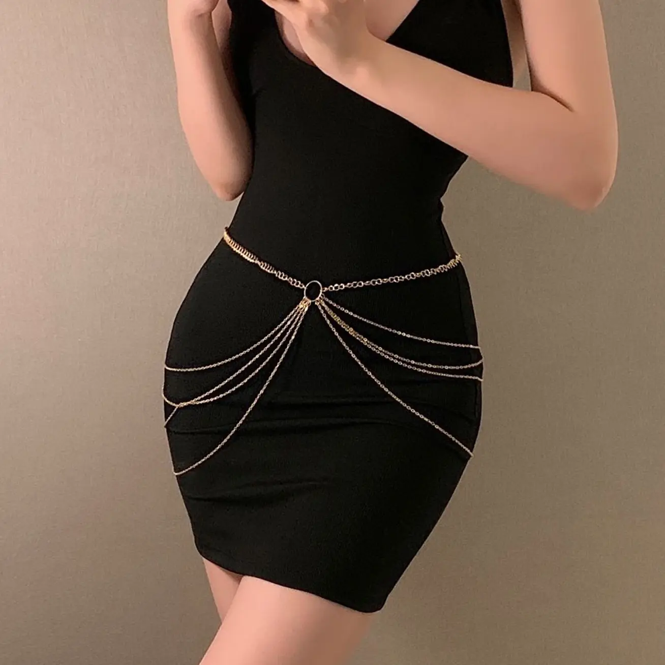 Y2K Waist Chain For Women Sexy Waist Decoration Chain Summer Short Skirt Belt Girls Dress Decoration Belt Jewelry Accessories