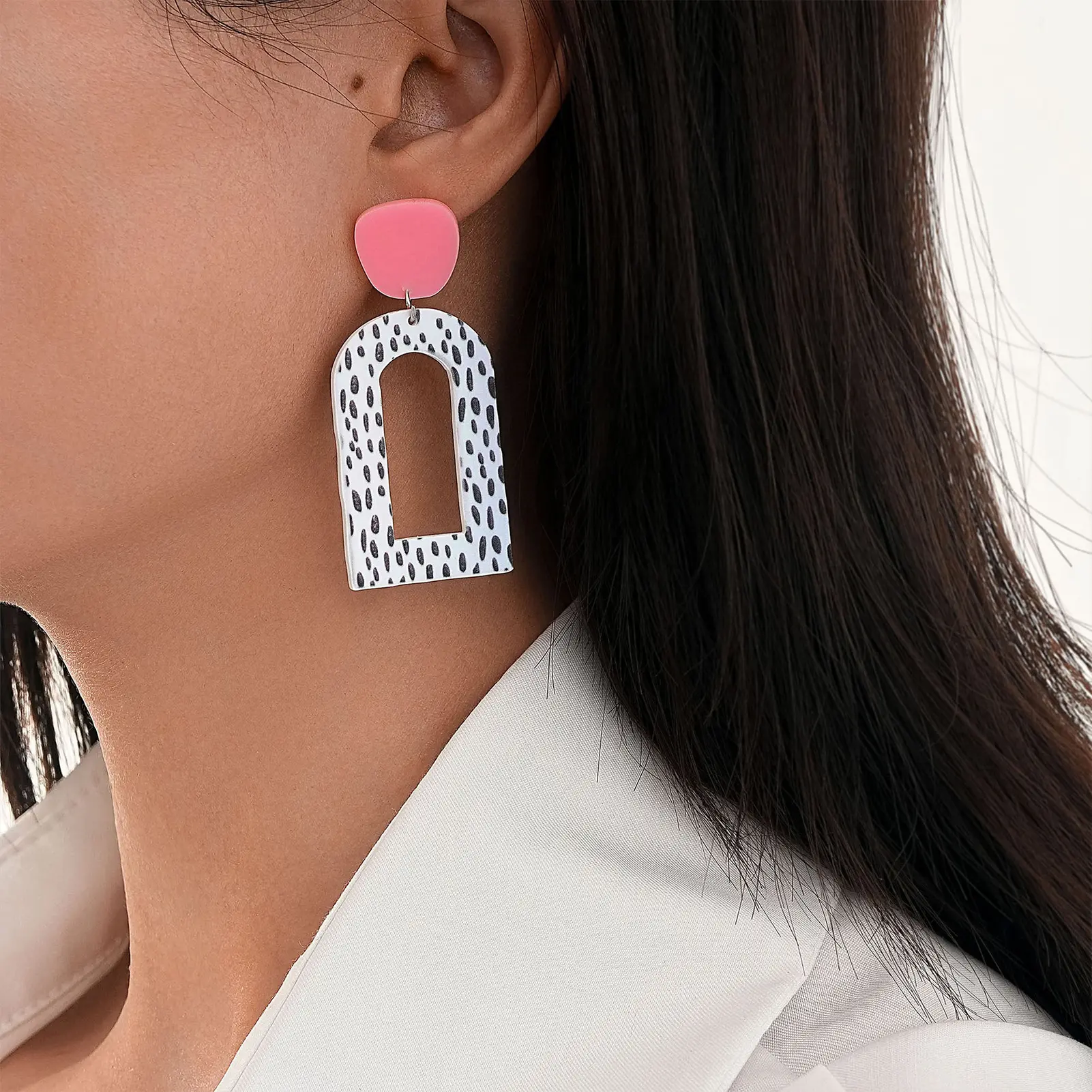 Dopamine Dangle Earring For Women Sweety Colored Flower Geometric Pendant Earrings Sunflower Earrings Jewelry Ear Accessories