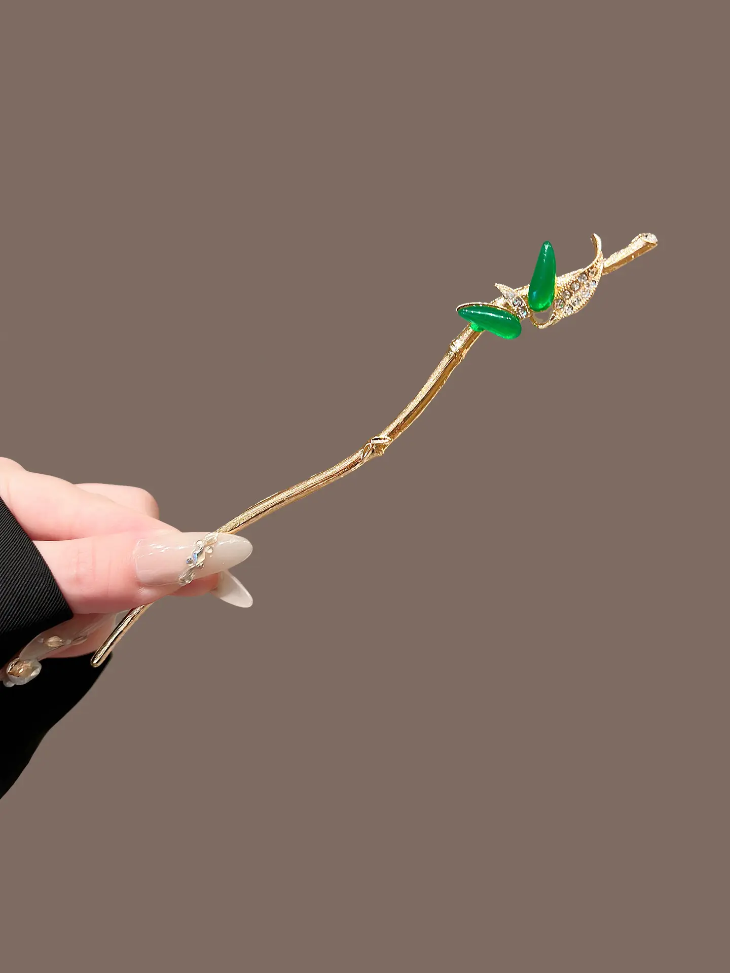 New Chinese Style Hairpin Dripping Oil Bamboo Metal Hair Stick For Women Exquisite Elegant Jewelry Hair Accessories Hairpins