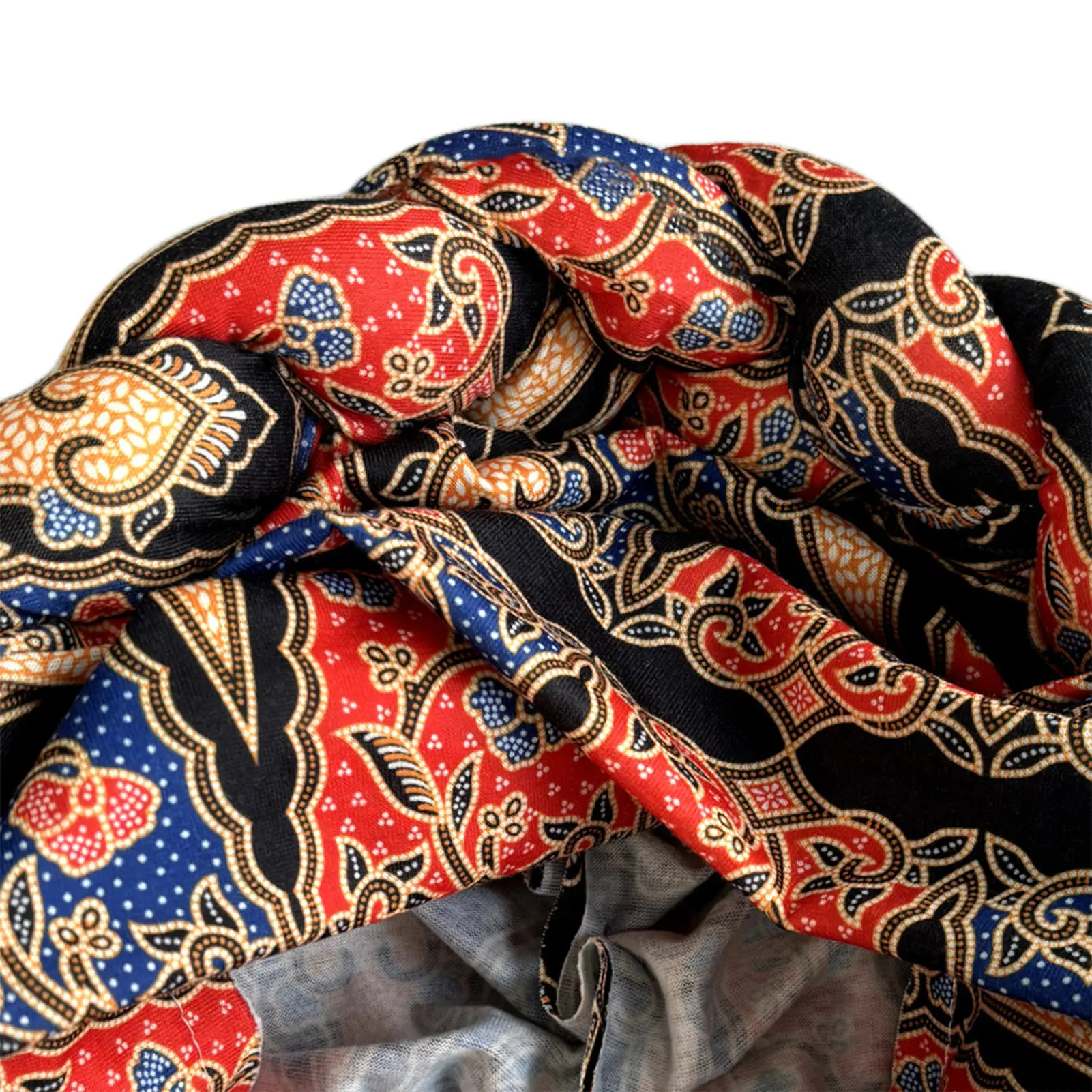 Ethnic Style Headscarf For Women Sheep Bone Braid Printed Hat Fashionable Breathable Quick Drying Cross Hat Clothing Accessories