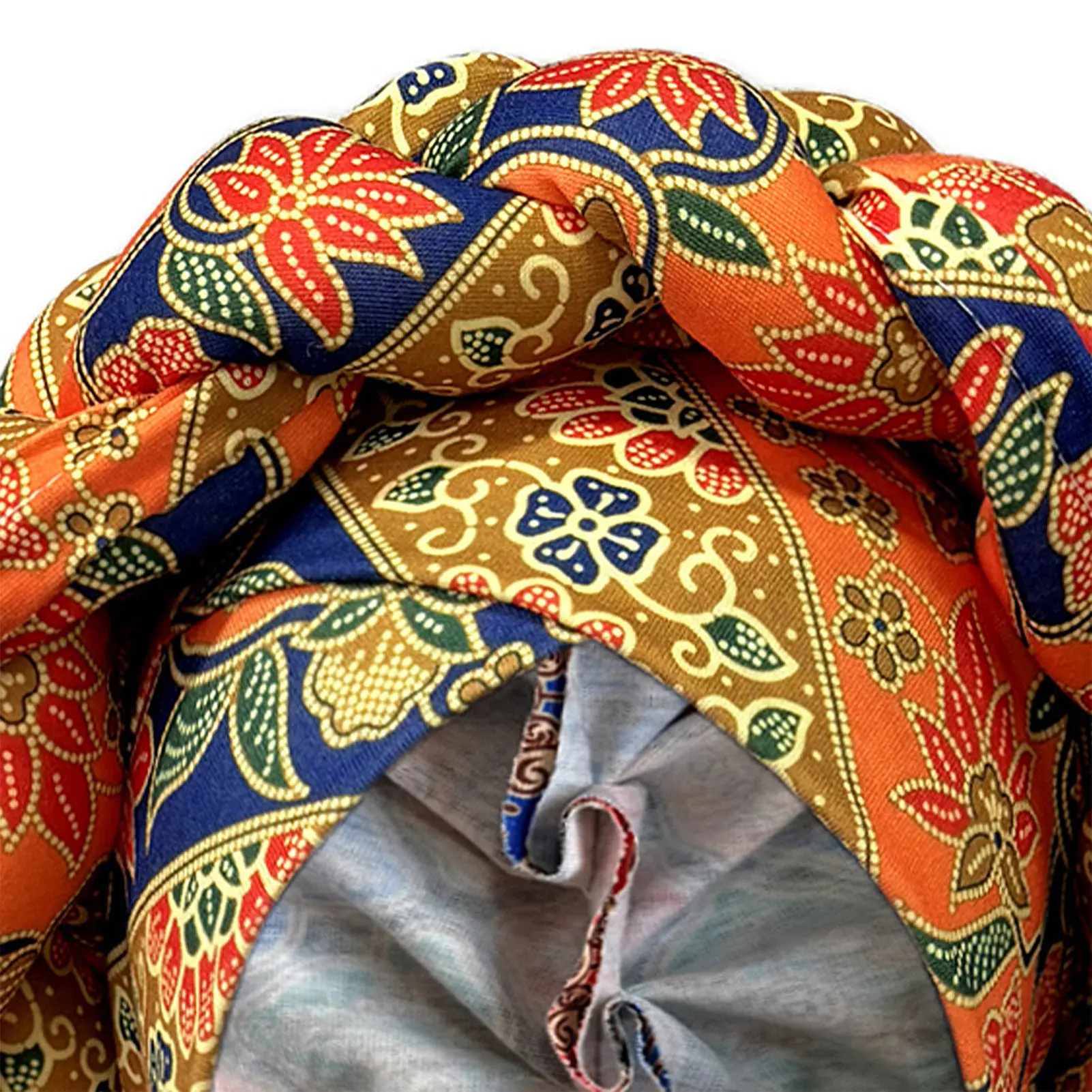 Ethnic Style Headscarf For Women Sheep Bone Braid Printed Hat Fashionable Breathable Quick Drying Cross Hat Clothing Accessories