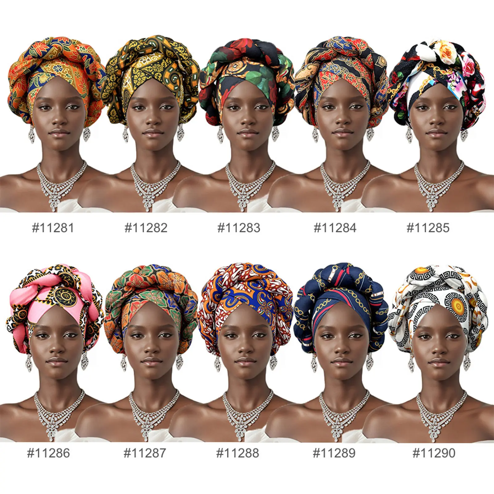 Ethnic Style Headscarf For Women Sheep Bone Braid Printed Hat Fashionable Breathable Quick Drying Cross Hat Clothing Accessories