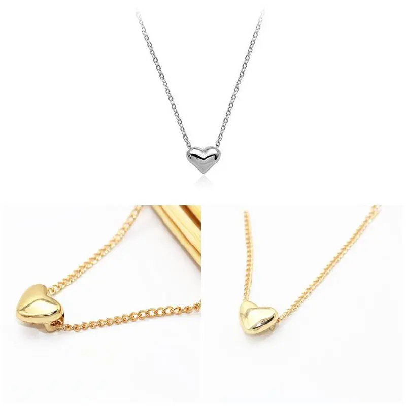 Elegant Heart Necklace For Women Trendy Simple Collarbone Chain Classic Peach Heart Neck Chain Girls Summer Jewelry Body Chain