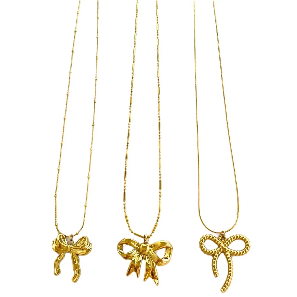Light Luxury Bow Necklace Y2K Metal Style Necklace For Women Girls Summer Beach Body Chain High-end Trendy Jewelry Accessories