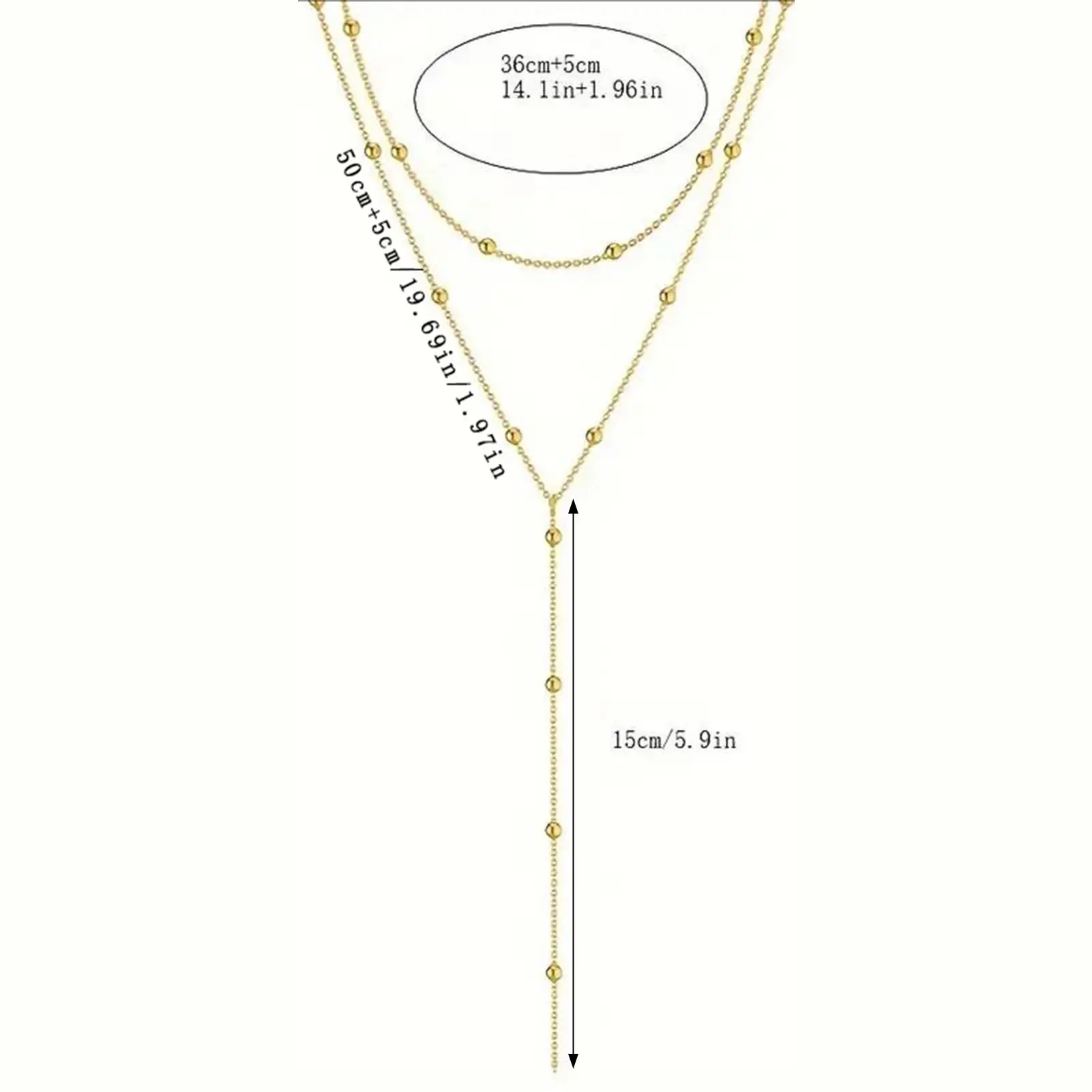 Stackable Tassel Necklace For Women Trendy Sexy Long Fringe Neck Chain Summer Outdoor Beach Bead Collarbone Chain Body Chain