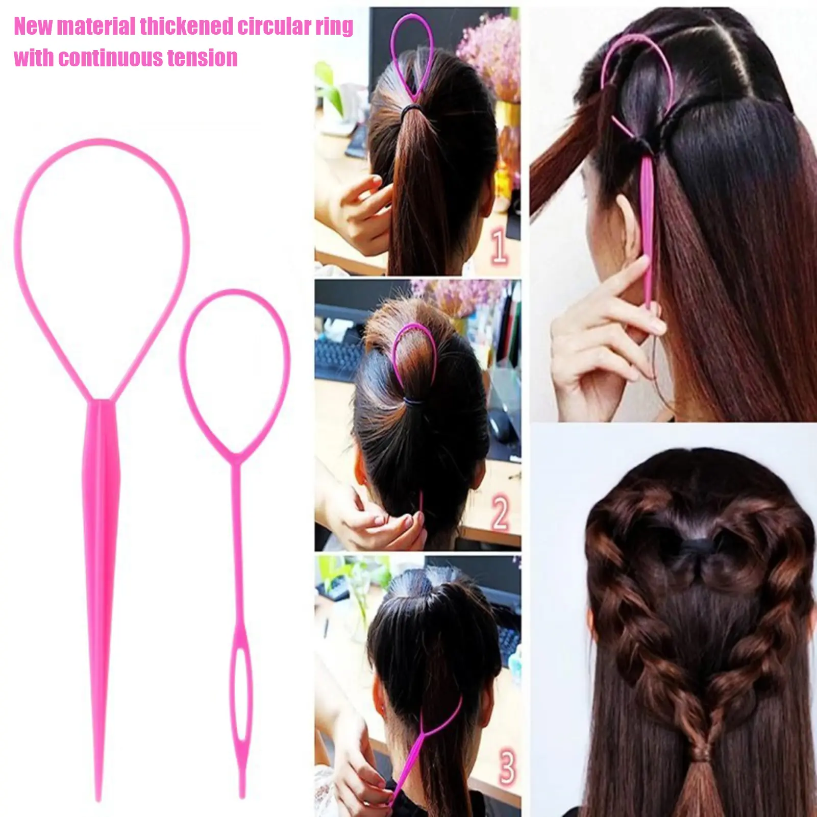 6pcs Hair Braiding Tool For Women Girls Thickened Children's Hair Extensions Durable Hair Clipper Hair Styling Accessories