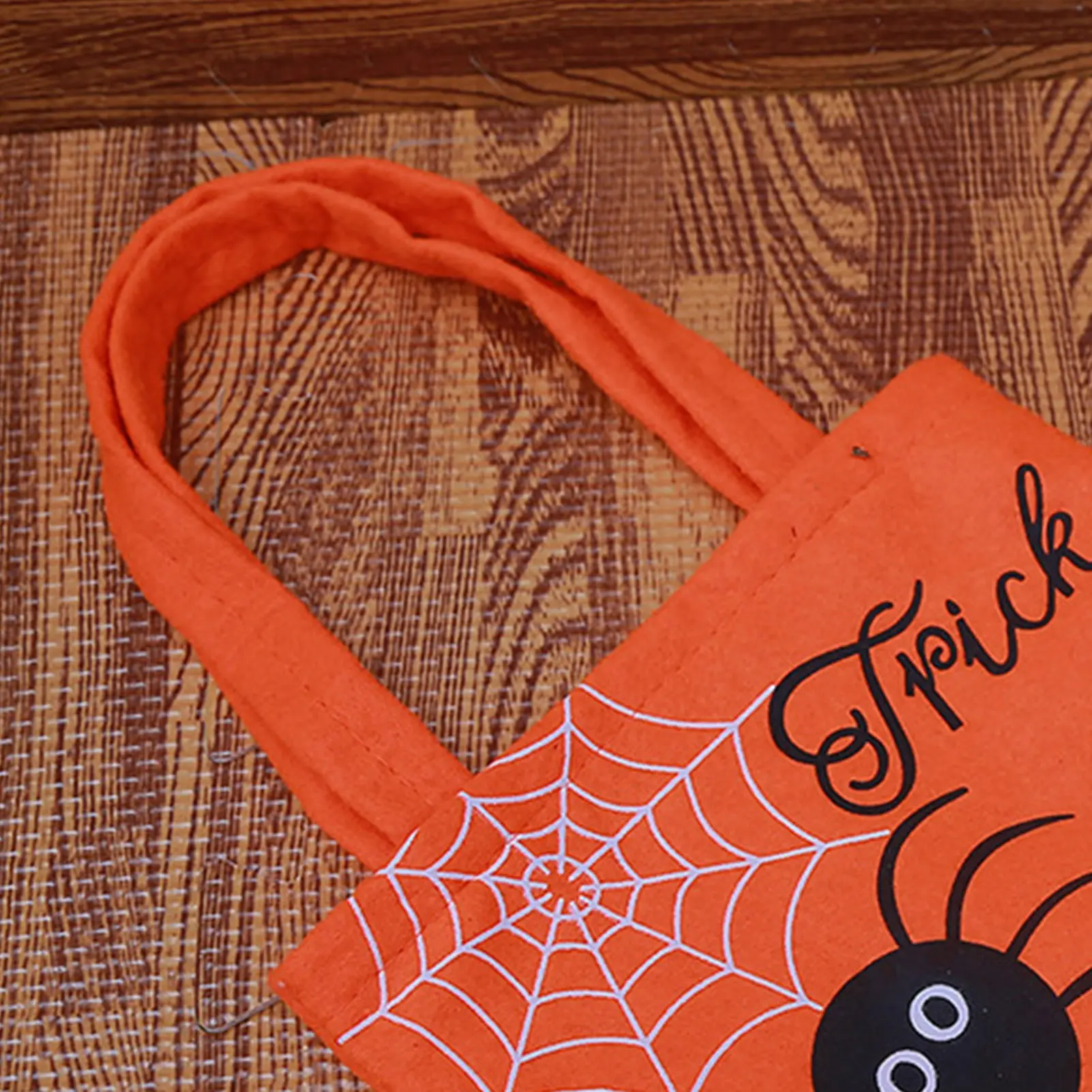 2025 Halloween Party Gift Bag Cartoon Pumpkin Spider Pattern Cloth Bag For Candy Dessert Cookie Storage Party Decoration Props