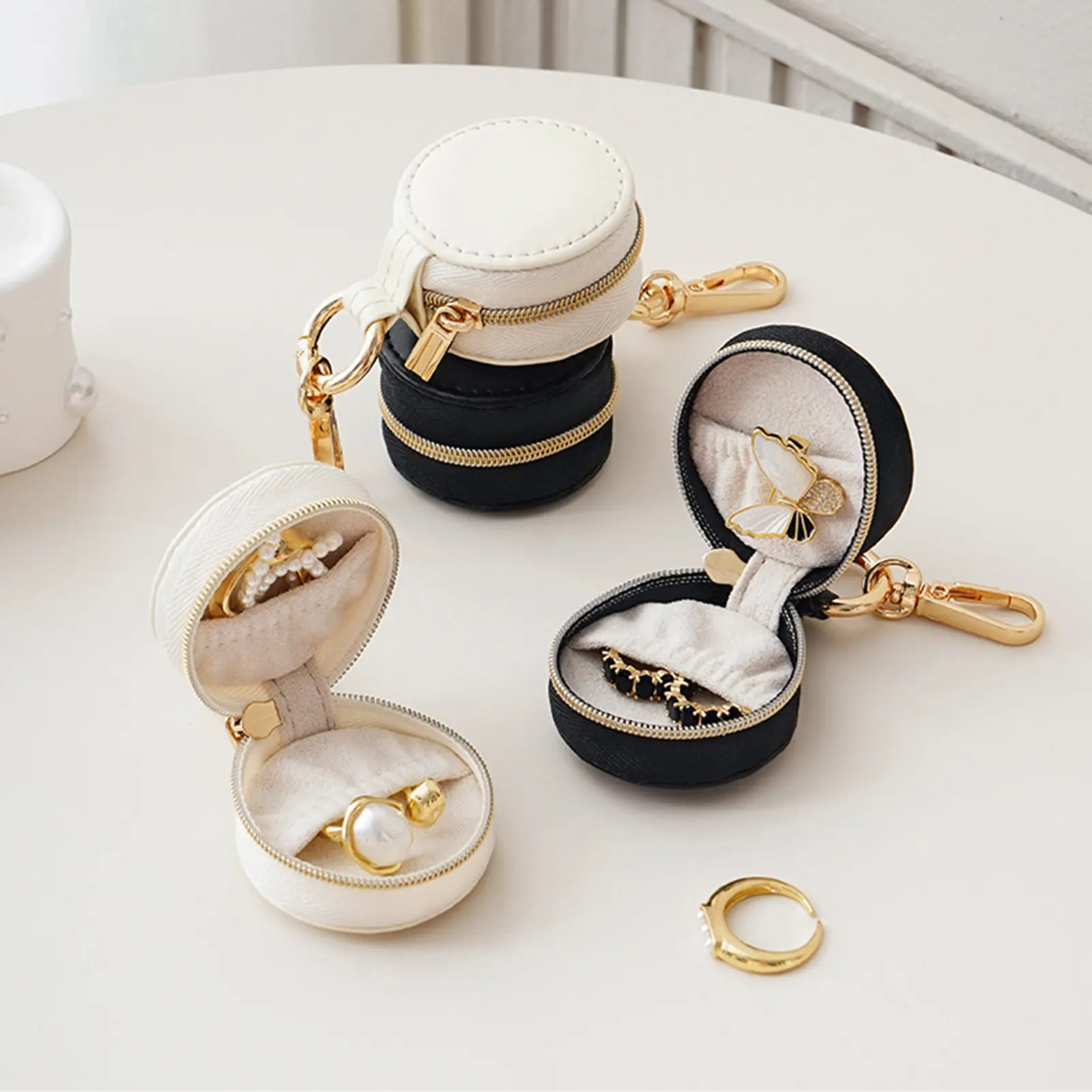 Portable Mini Jewelry Accessory Storage Bag Travel Shopping Organizer Box For Earring Necklace Ring Practical Storage Supplies