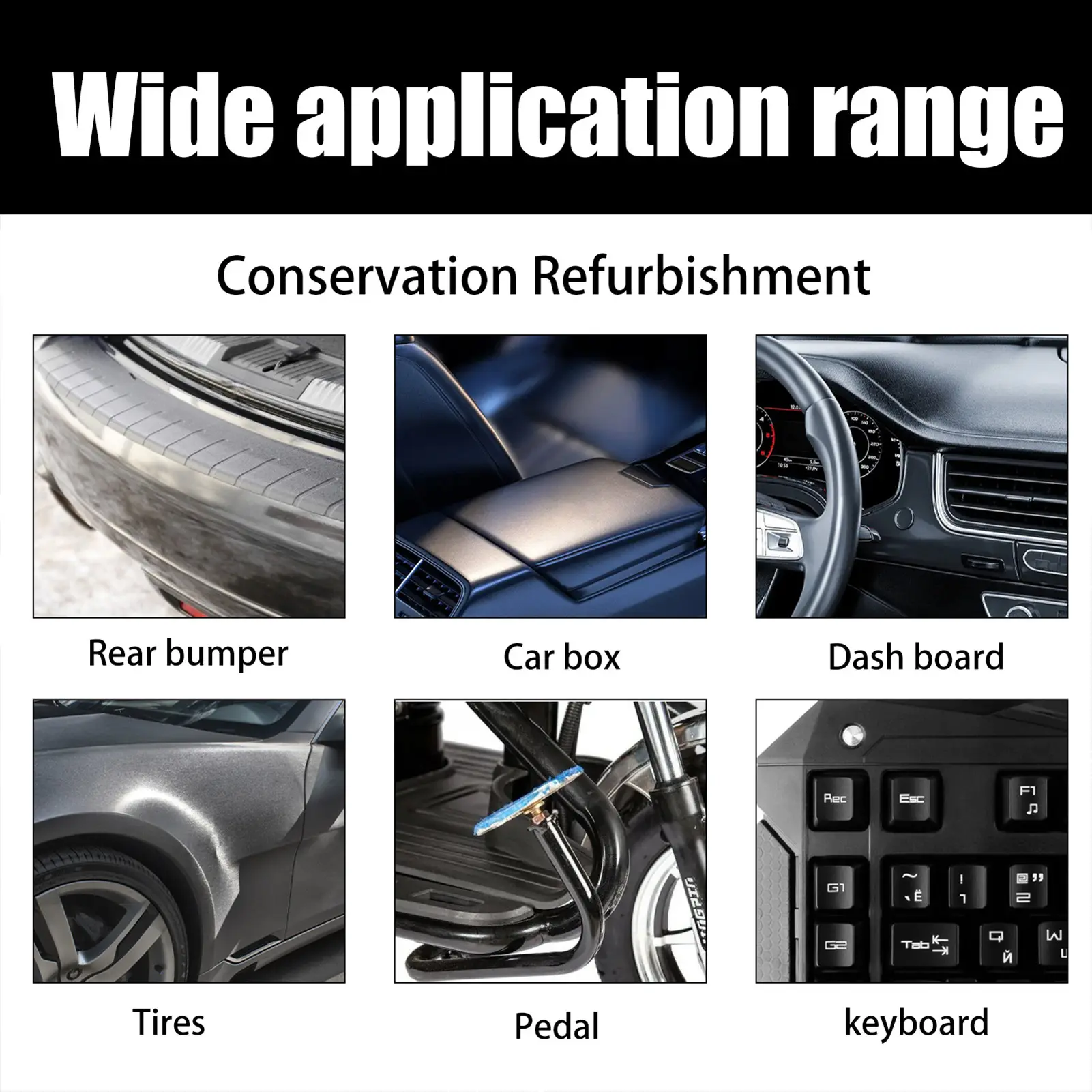 Automotive Coating Agent 30ml Oil Film Cleaning And Polishing Agent For Dashboard With Brush Multifunction Car Maintenance Spray