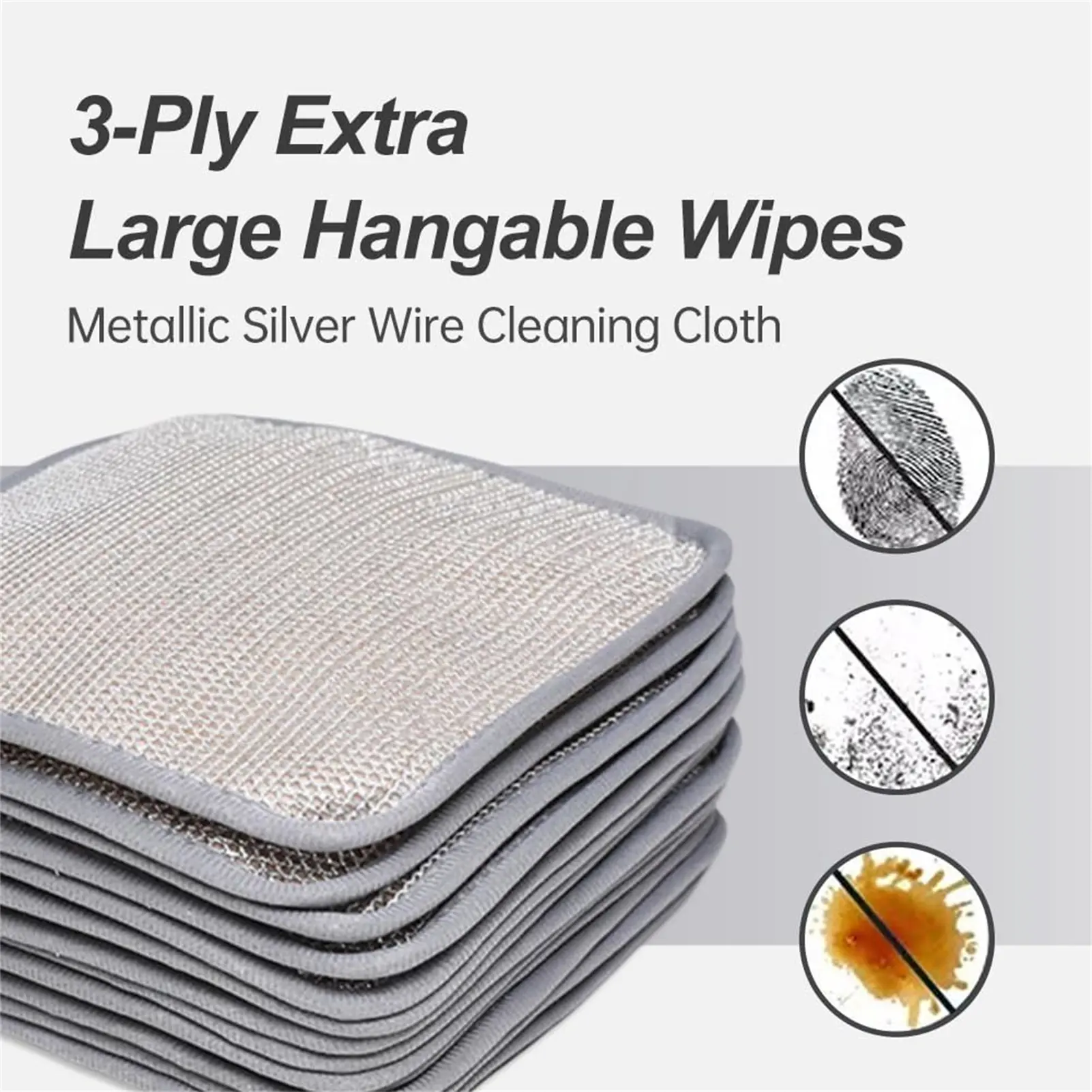 5/30pcs Thickened Kitchen Cloth Multi Functional Cleaning Cloth For Washing Dishes Pots Wiping Stove Household Cleaning Tools