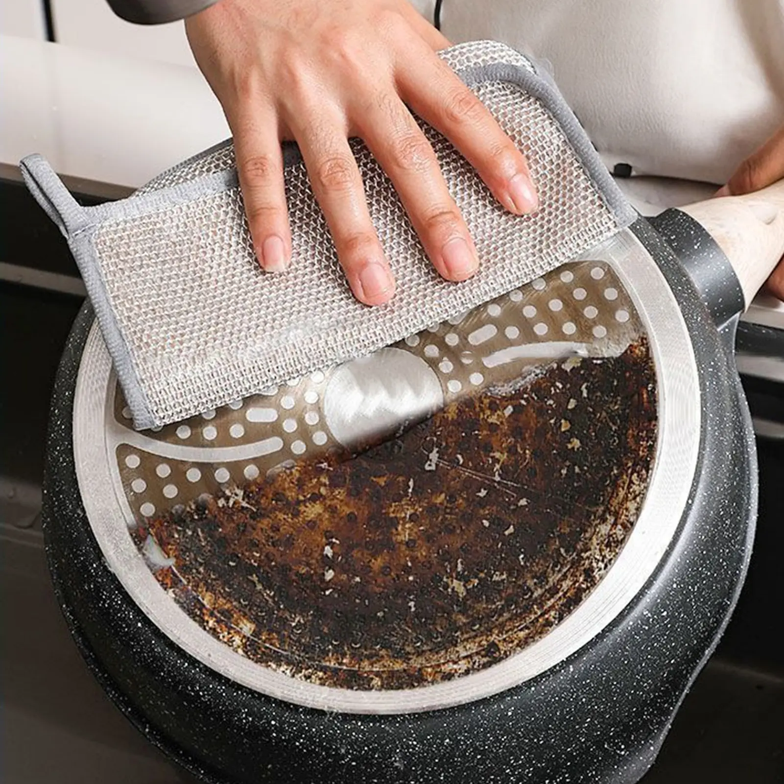 5/30pcs Thickened Kitchen Cloth Multi Functional Cleaning Cloth For Washing Dishes Pots Wiping Stove Household Cleaning Tools