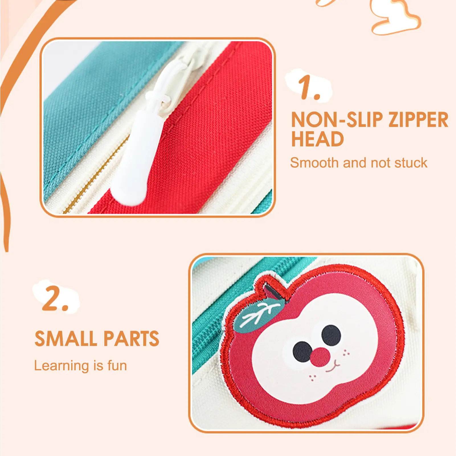 Unique Stationery Box For Student Cartoon Food Burger Pattern Pencil Case Cute Large Capacity Pencil Case School Supplies 1pc