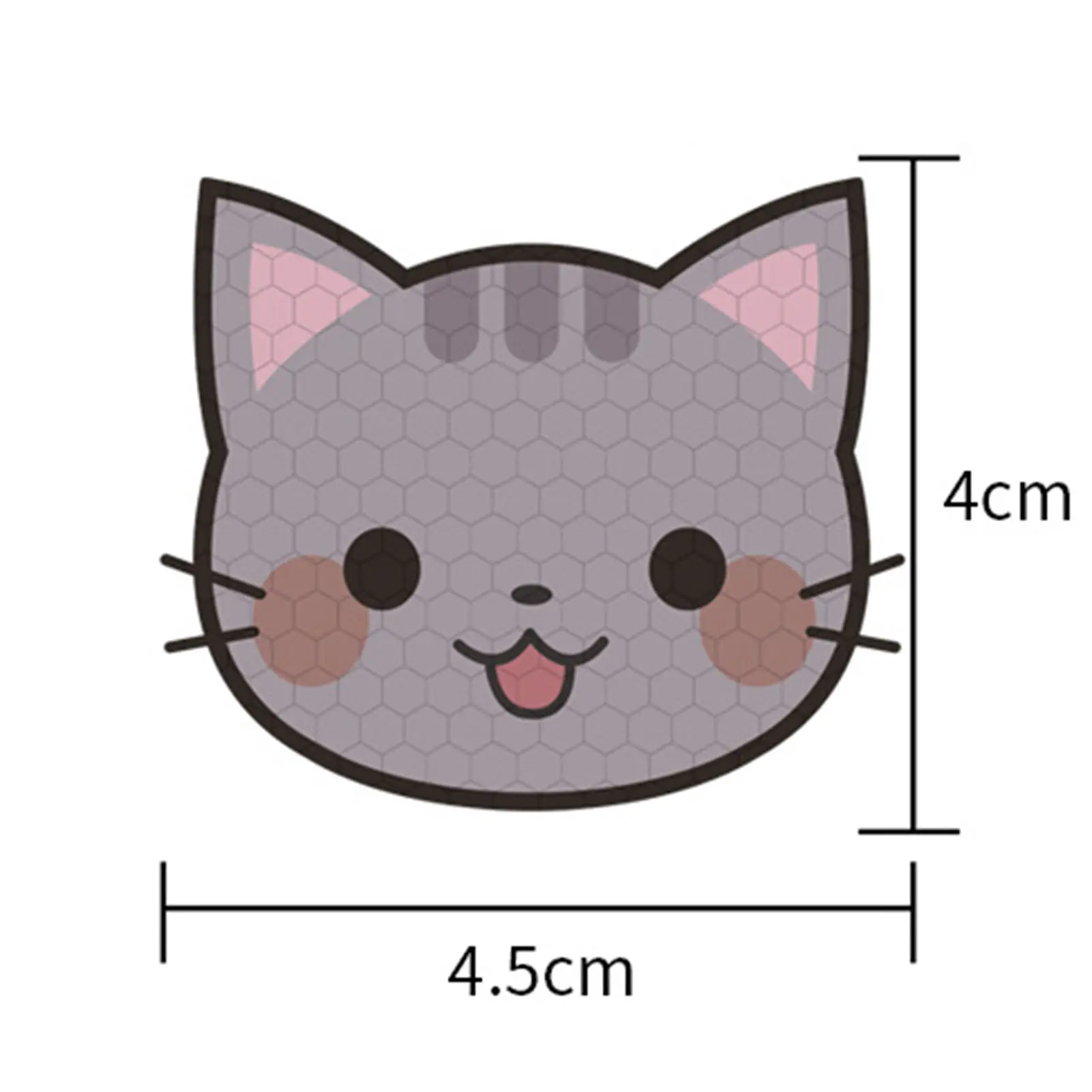 10pcs Car Reflective Stickers Creative Cartoon Animal Element Luminous Car Sticker Cute Cat Head Decoration Sticker For Car