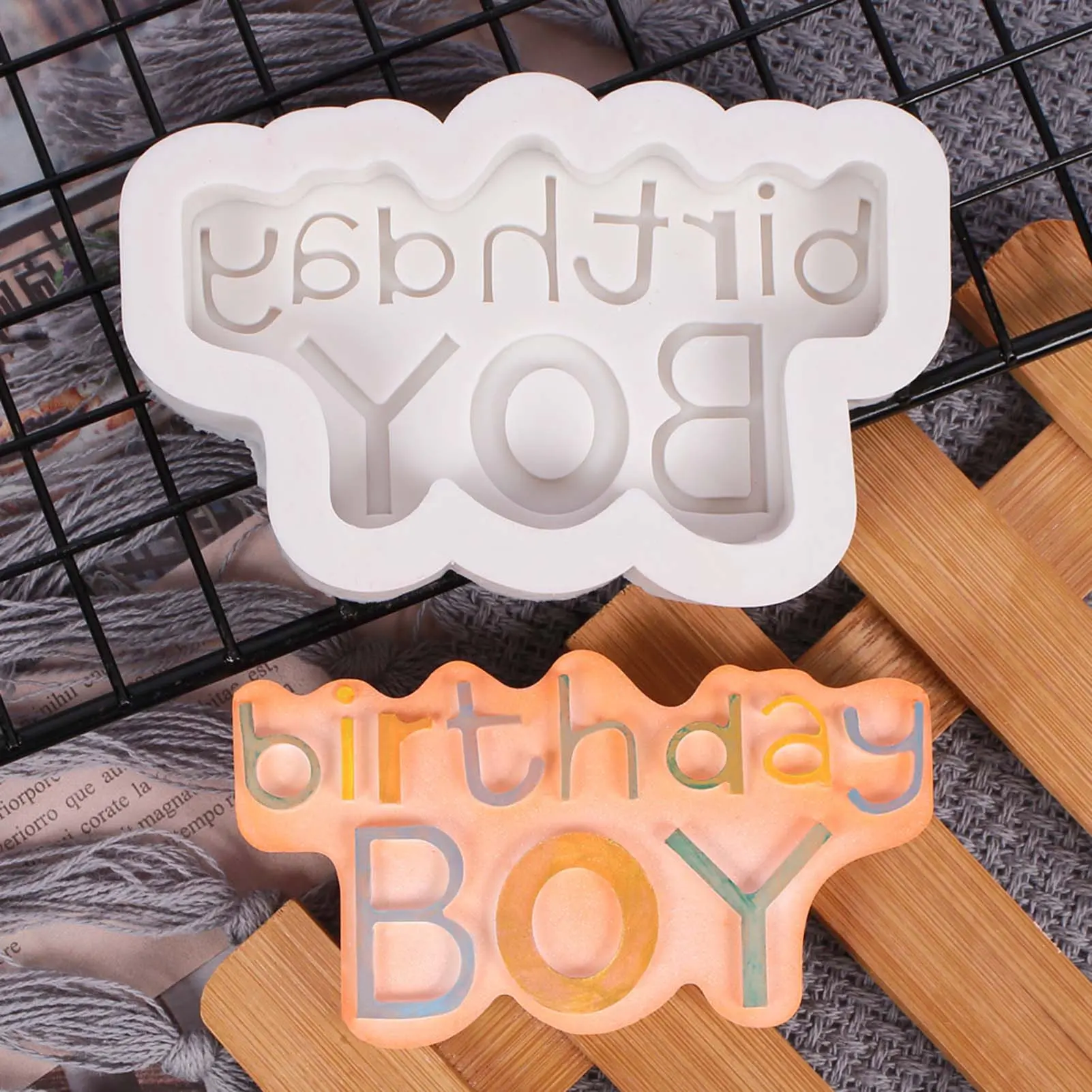 Happy Birthday Baking Mold Multiple Styles Of Birthday Wishing Molds For Cake Dessert Cookie Making Household Baking Mould 1pc