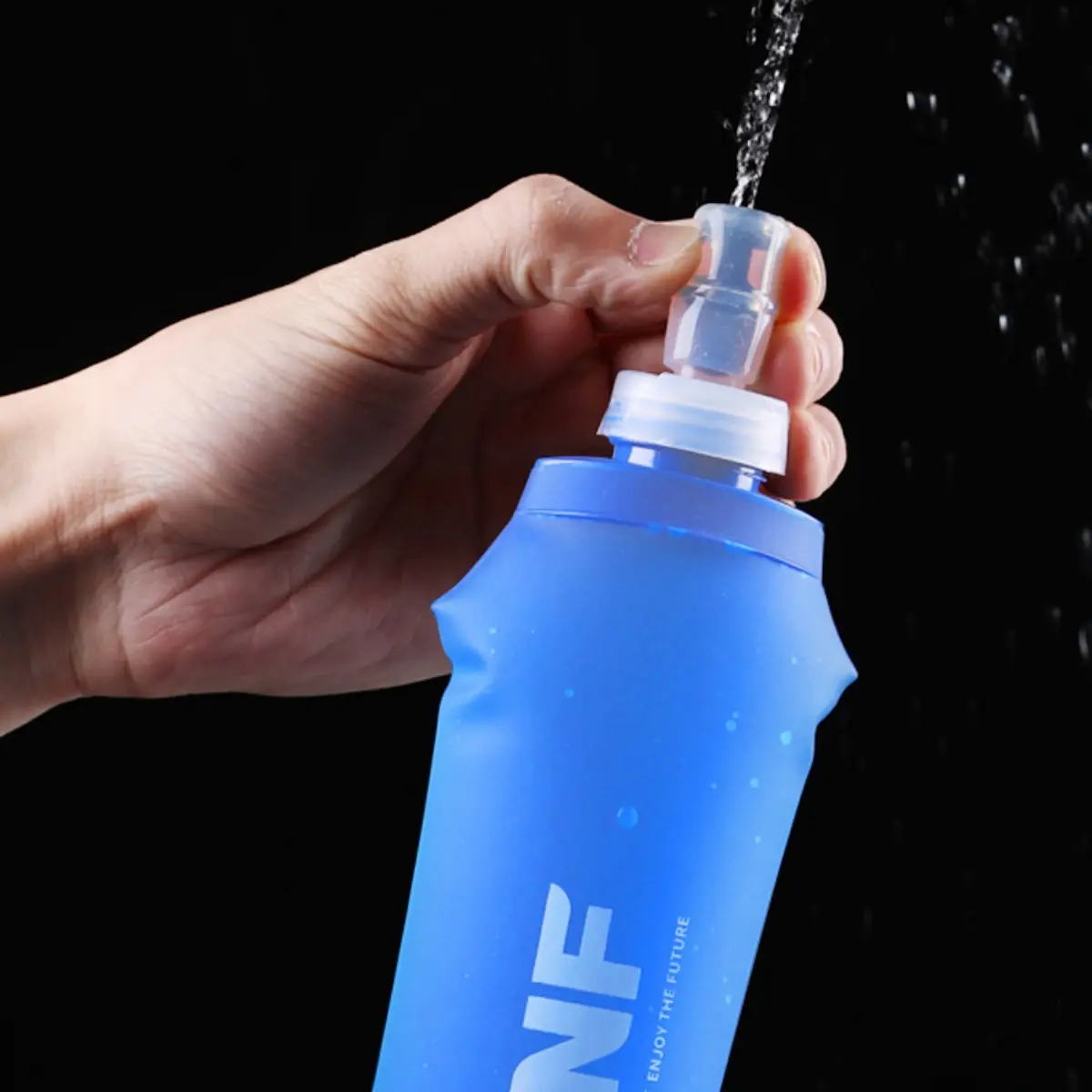 500ml Soft Water Bottle Foldable Soft Flask Sport Water Bottle For Camping Cycling Fishing Picnic BBQ Portable Outdoor Water Bag