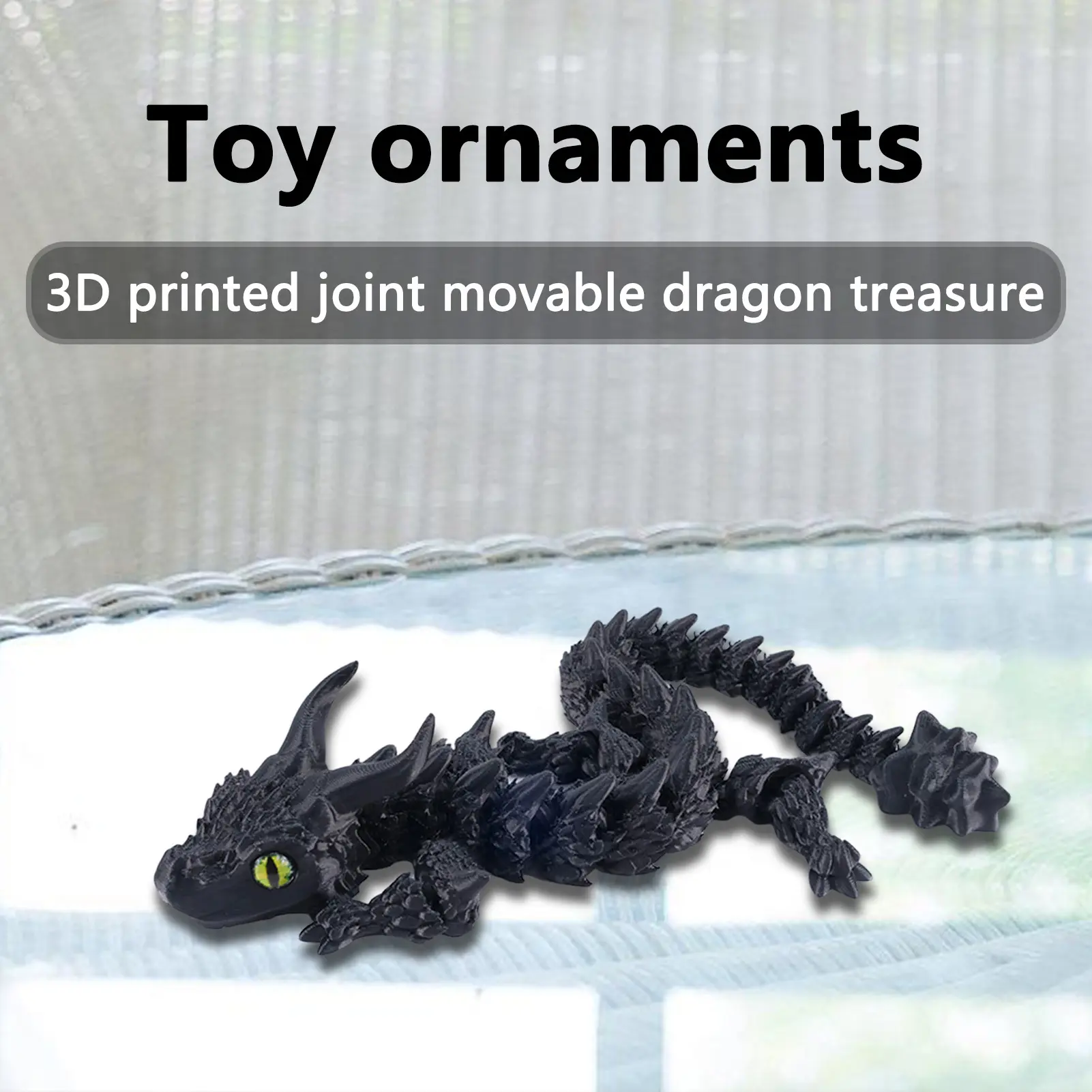 3D Printed Dragon Ornament Cartoon Cute Dragon Decorations Household Joint Movable Ornament Festival Party Gift For Friend Kids