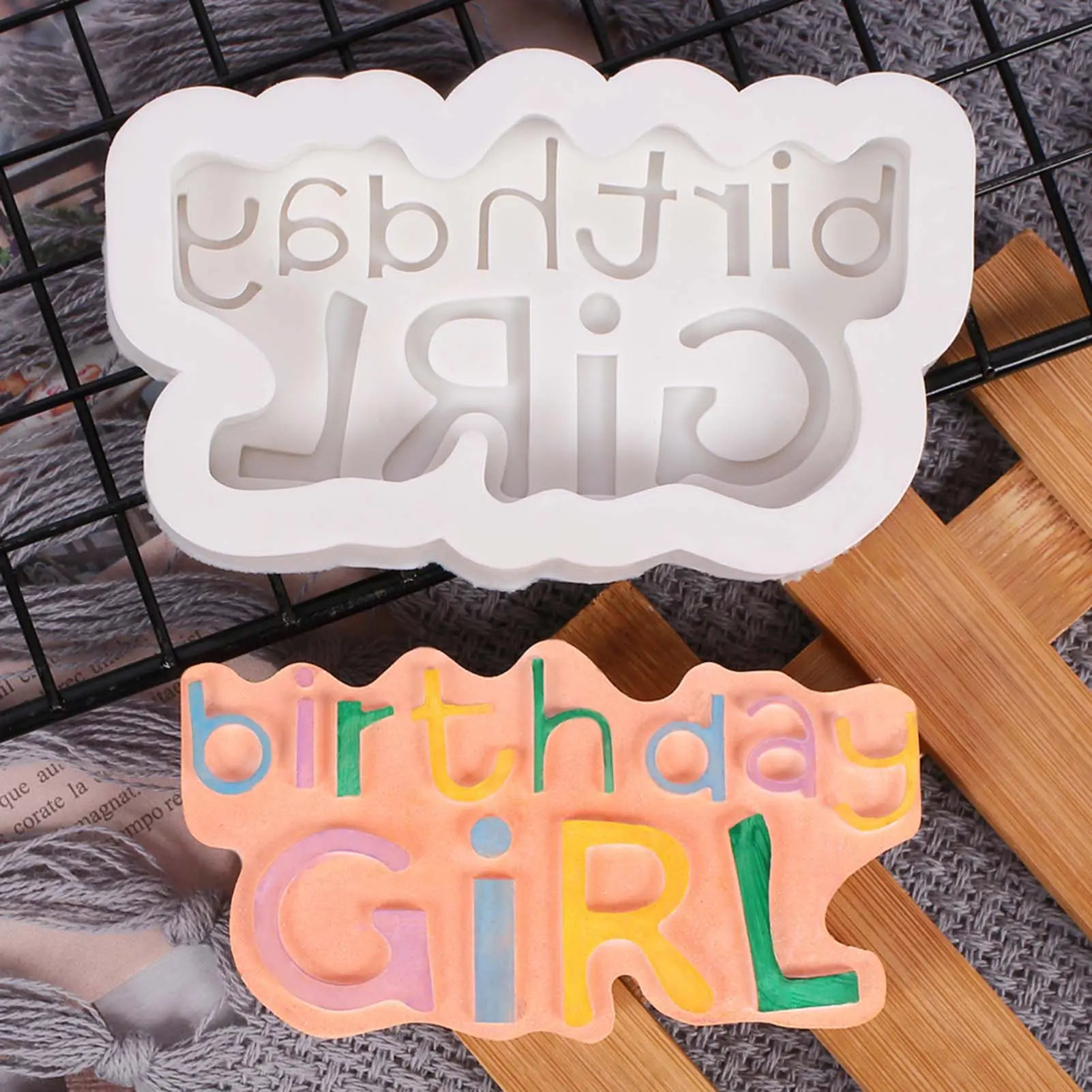 Happy Birthday Baking Mold Multiple Styles Of Birthday Wishing Molds For Cake Dessert Cookie Making Household Baking Mould 1pc