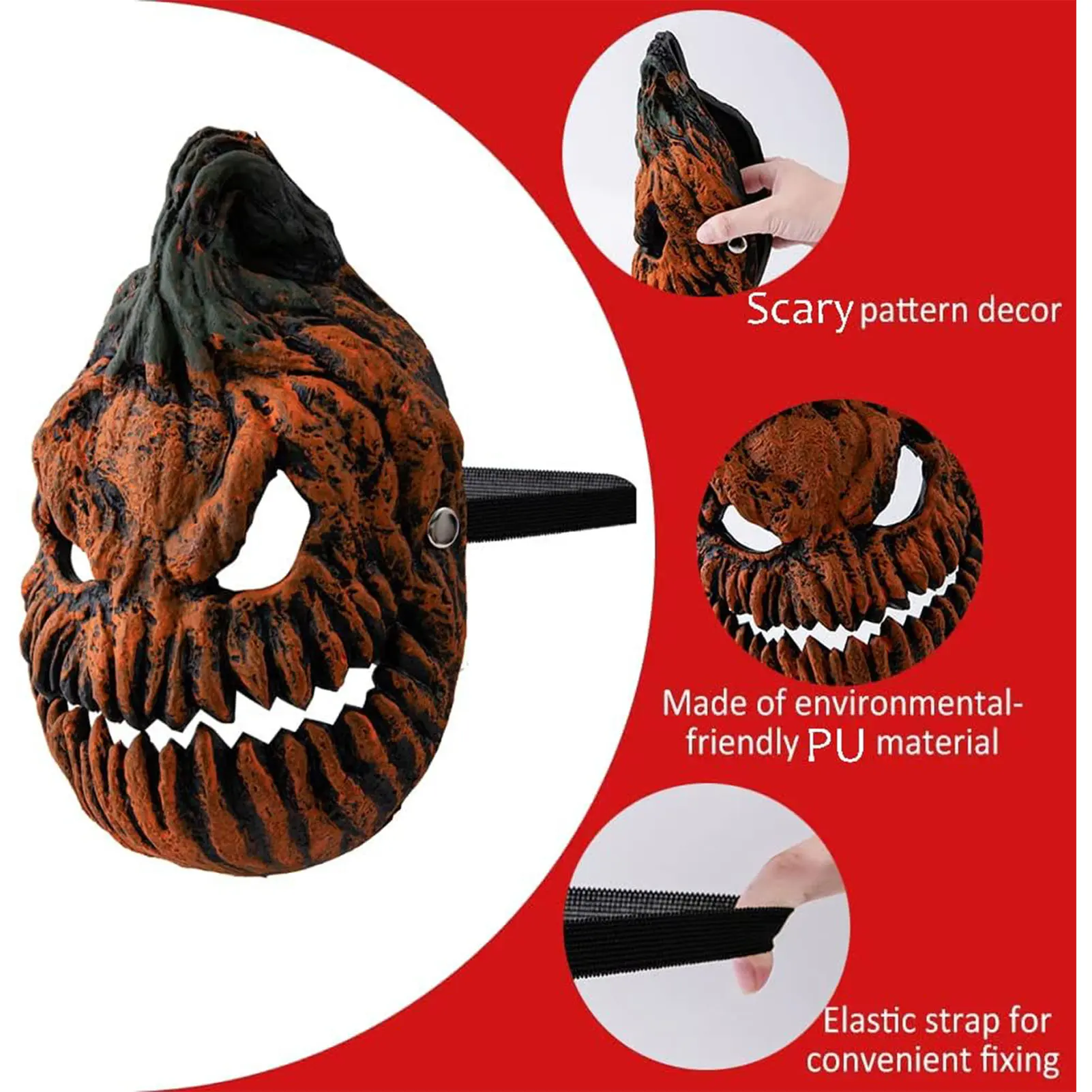 Pumpkin Shaped Lampshade Durable Decorative Resin Lampshade 2025 Halloween Party Home Decoration Props Evil Pumpkin Pendant 1pc