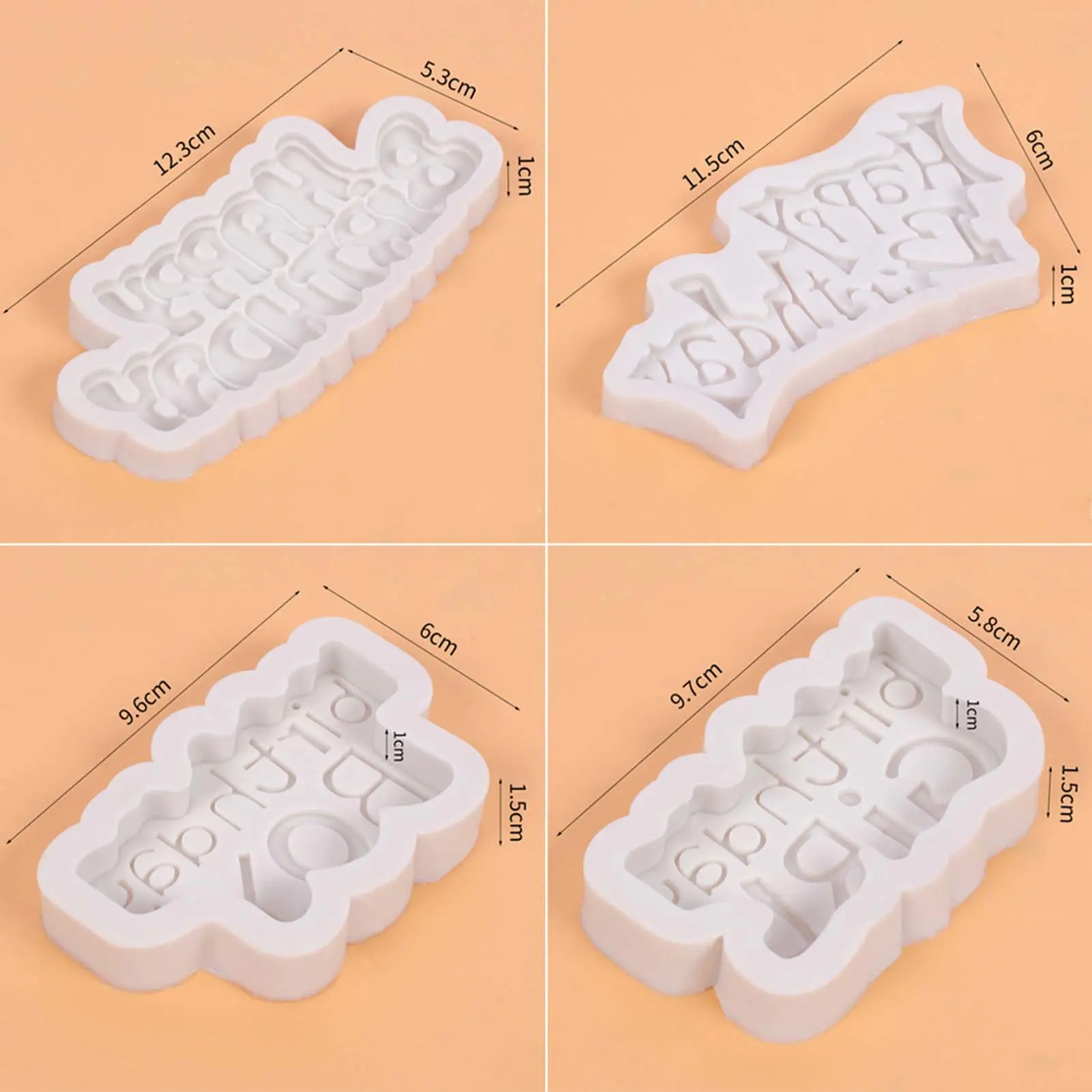 Happy Birthday Baking Mold Multiple Styles Of Birthday Wishing Molds For Cake Dessert Cookie Making Household Baking Mould 1pc