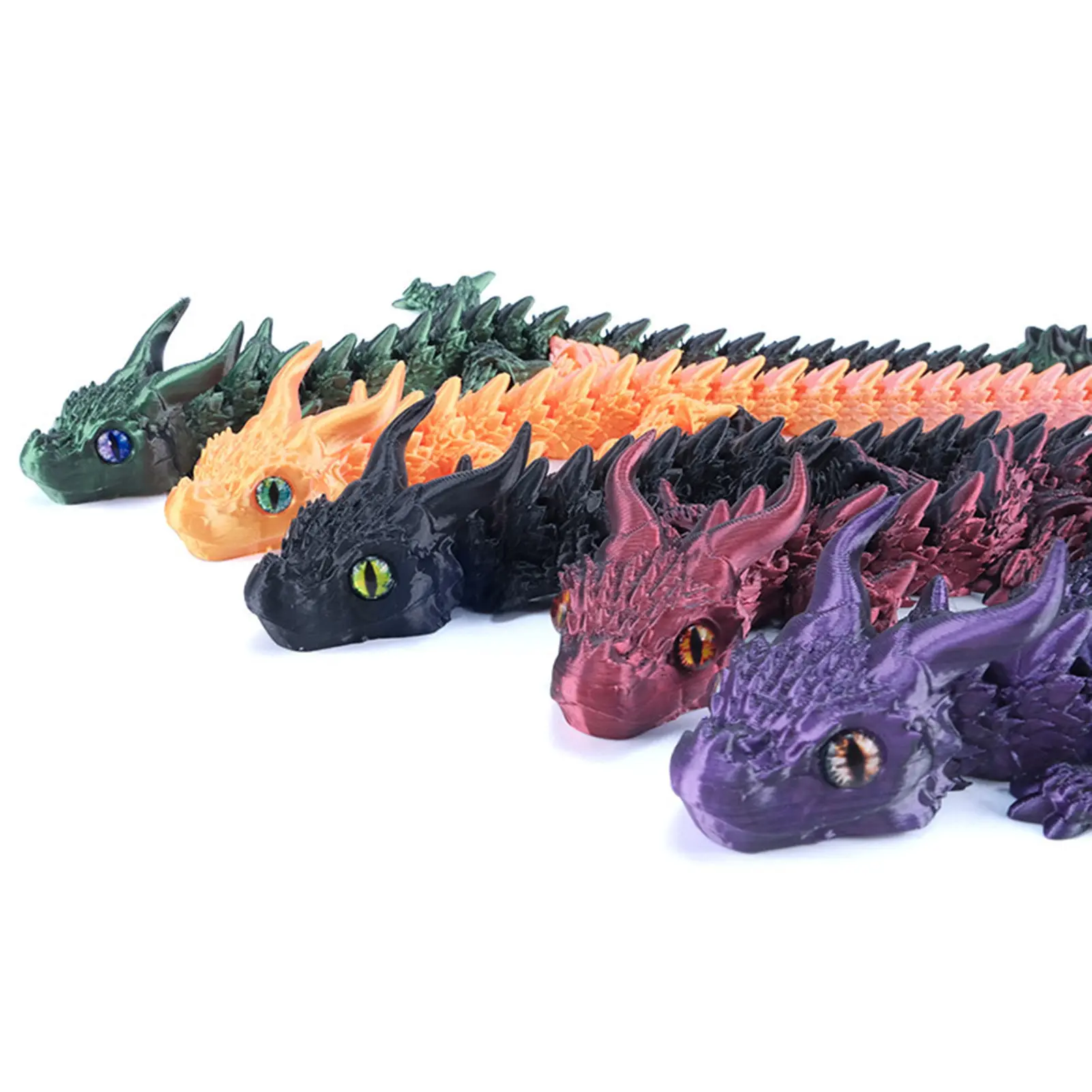 3D Printed Dragon Ornament Cartoon Cute Dragon Decorations Household Joint Movable Ornament Festival Party Gift For Friend Kids