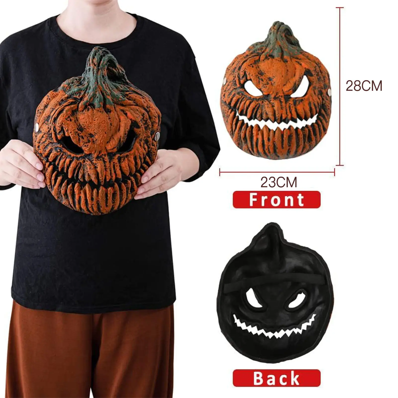 Pumpkin Shaped Lampshade Durable Decorative Resin Lampshade 2025 Halloween Party Home Decoration Props Evil Pumpkin Pendant 1pc