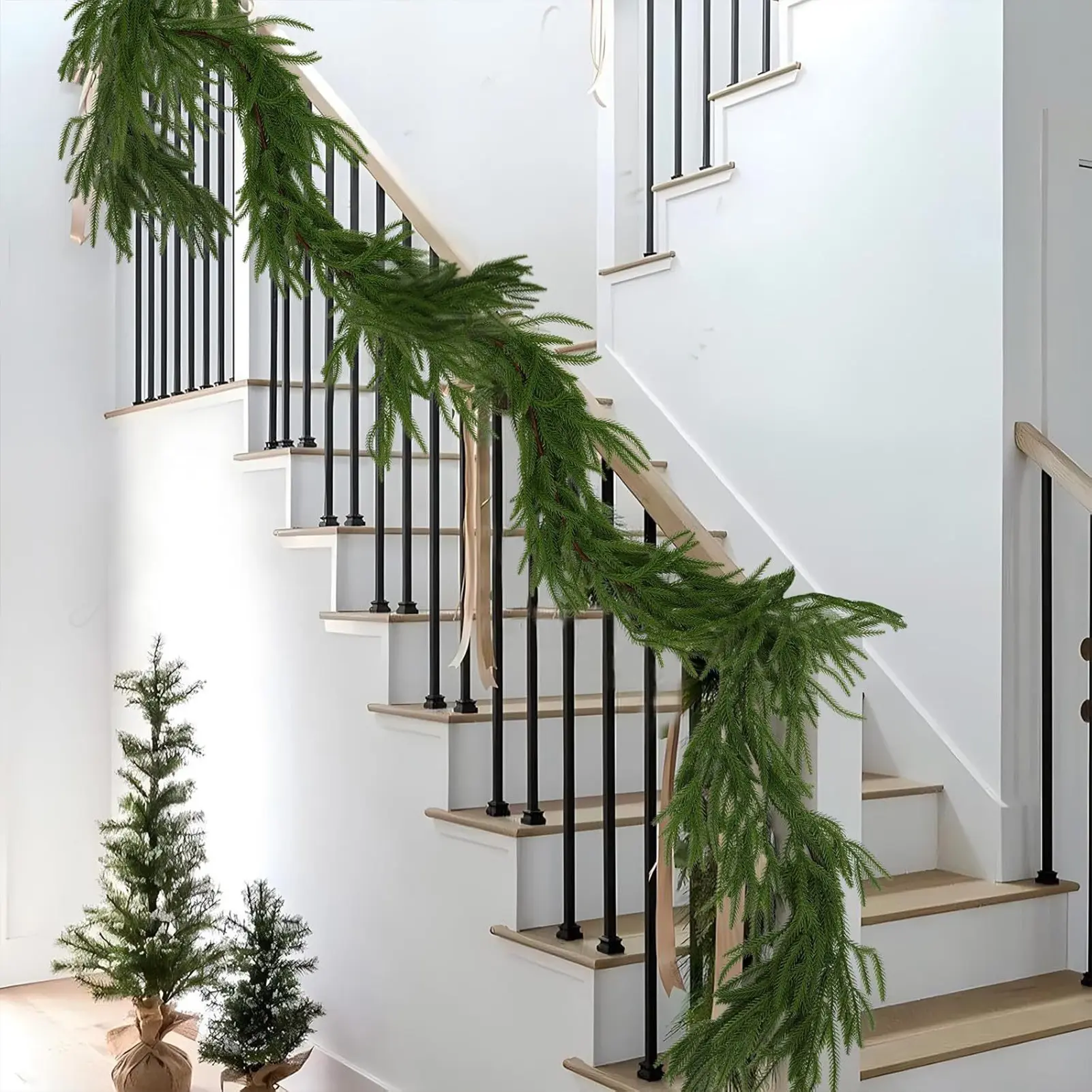 1.8m Christmas Decoration Vine Artificial Simulated Green Pine Needle Branch Pendant DIY Garland Vine Thanksgiving Decorations