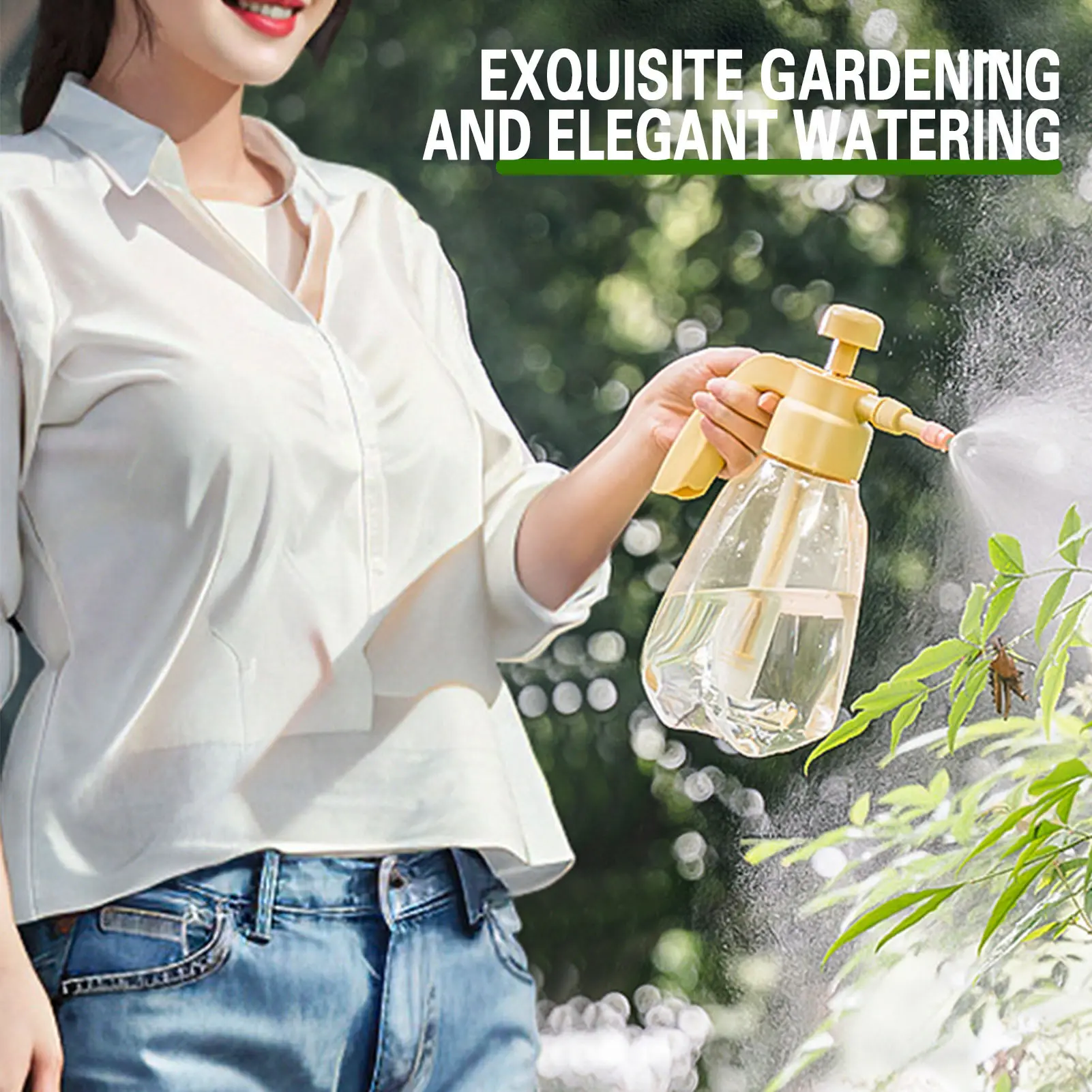 1.5l Transparent Watering Can Multi Functional Pressure Sprayer For Flower Fruit Vegetable Seedling Practical Gardening Tools