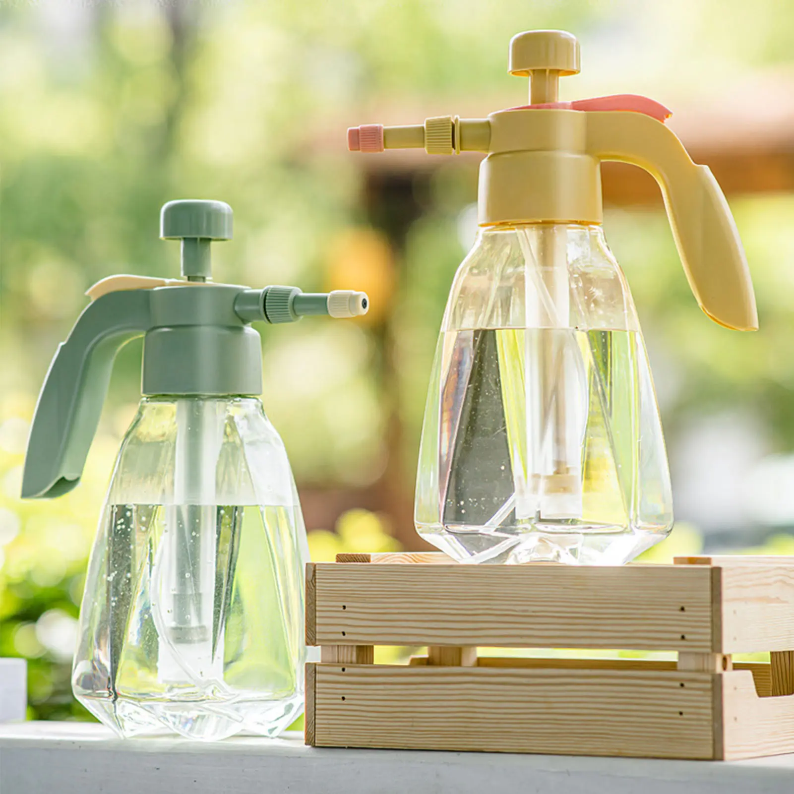 1.5l Transparent Watering Can Multi Functional Pressure Sprayer For Flower Fruit Vegetable Seedling Practical Gardening Tools