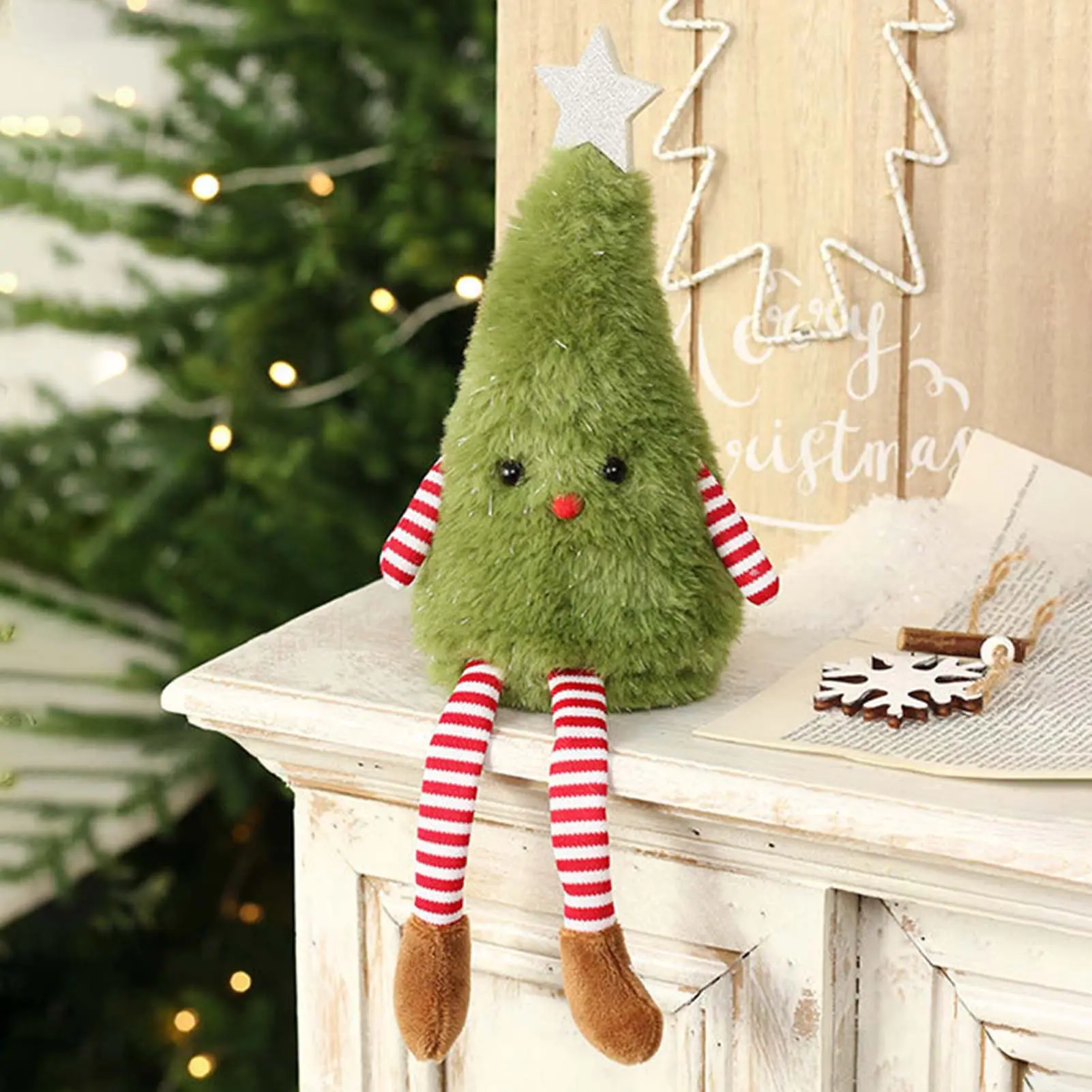2025 Christmas Tree Decoration Pendant Cute Plush Christmas Tree Doll For Teapoy Cabinet Sofa Decor Home Party Decoration Gifts