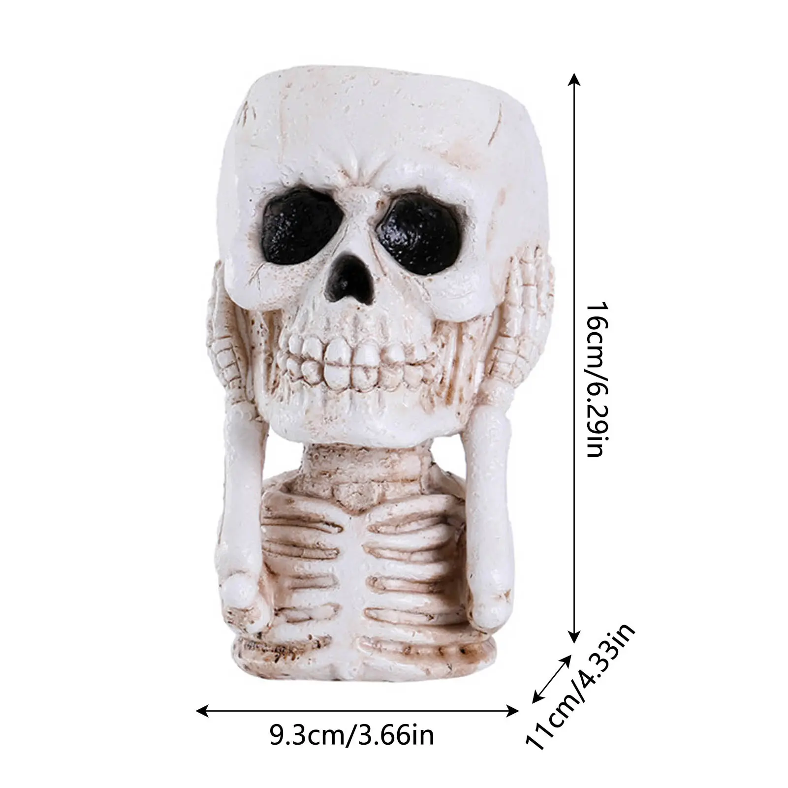 Home Decoration Flowerpot Creative Thrilling Skull Head Design Flower Pot Ornament Plant Resin Flowerpot Halloween Decor Vase