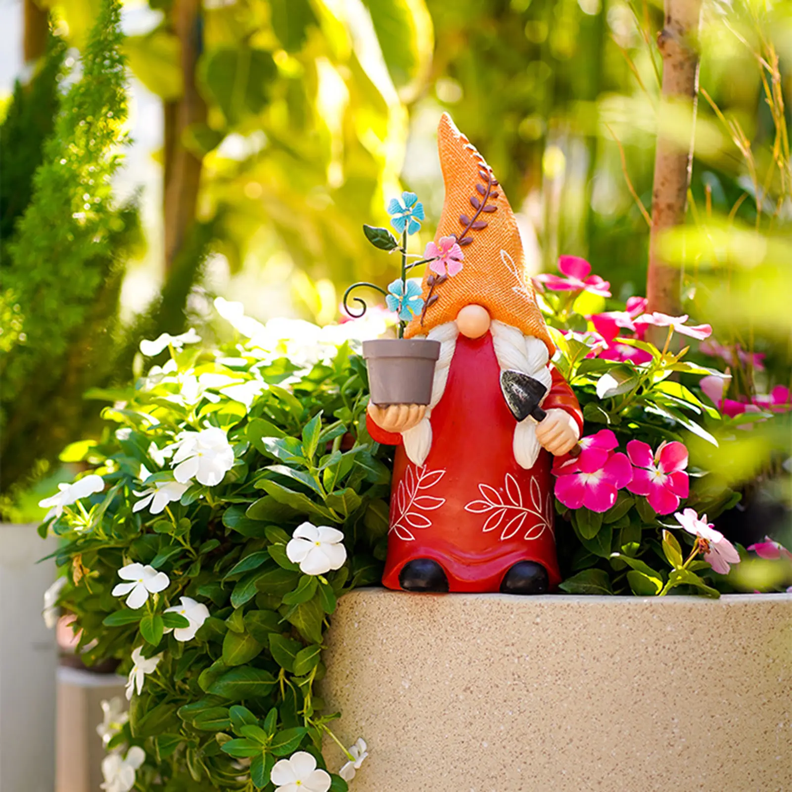 Cute Courtyard Decoration Ornament Cartoon Luminous Resin Dwarf Ornament For Garden Courtyard Greenhouse Home Decoration Light