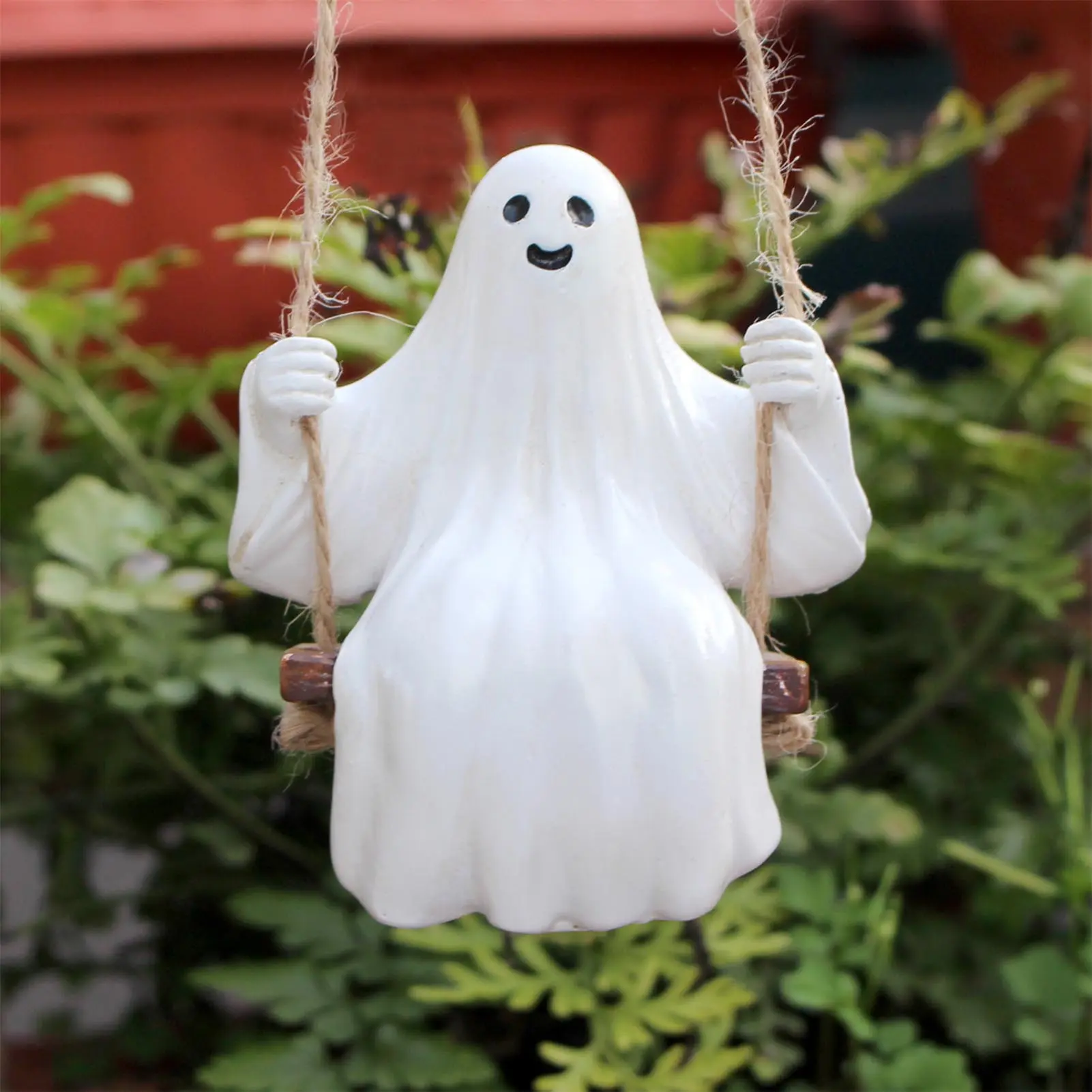 Creative Ghost Pendant Swing Ghost Resin Decorative Hanging For Garden Courtyard Window Door Wall 2025 Halloween Decoration Prop