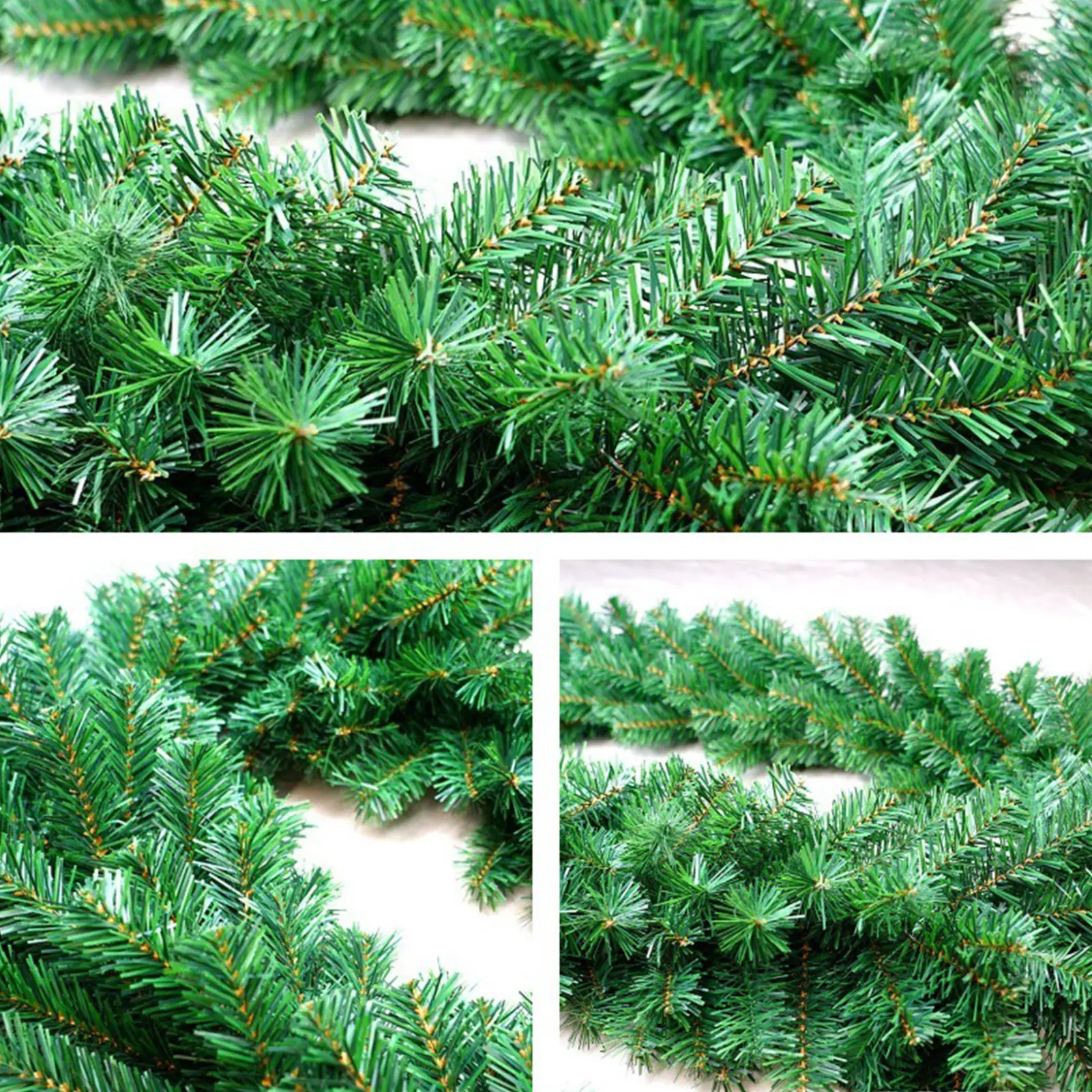 2.7m Decoration Vine Simulated Green Plant Rattan For Christmas Navidad New Year Party Decor Indoor Outdoor Decoration Props