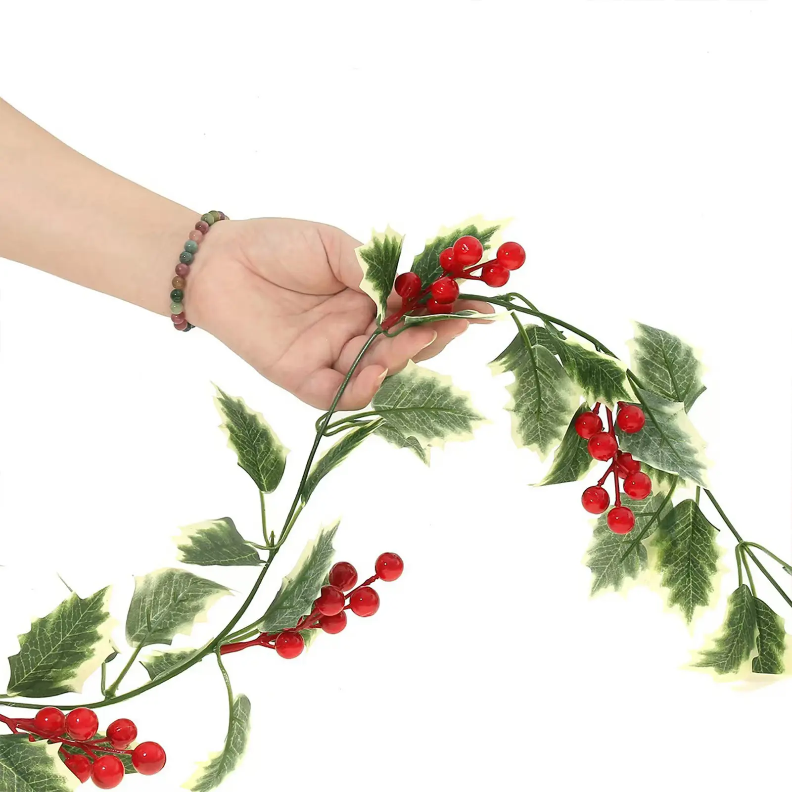 2025 Christmas Decorations Artificial Simulated Red Berry Vine For Garden Courtyard Fireplace Window Door Decor Party Decoration
