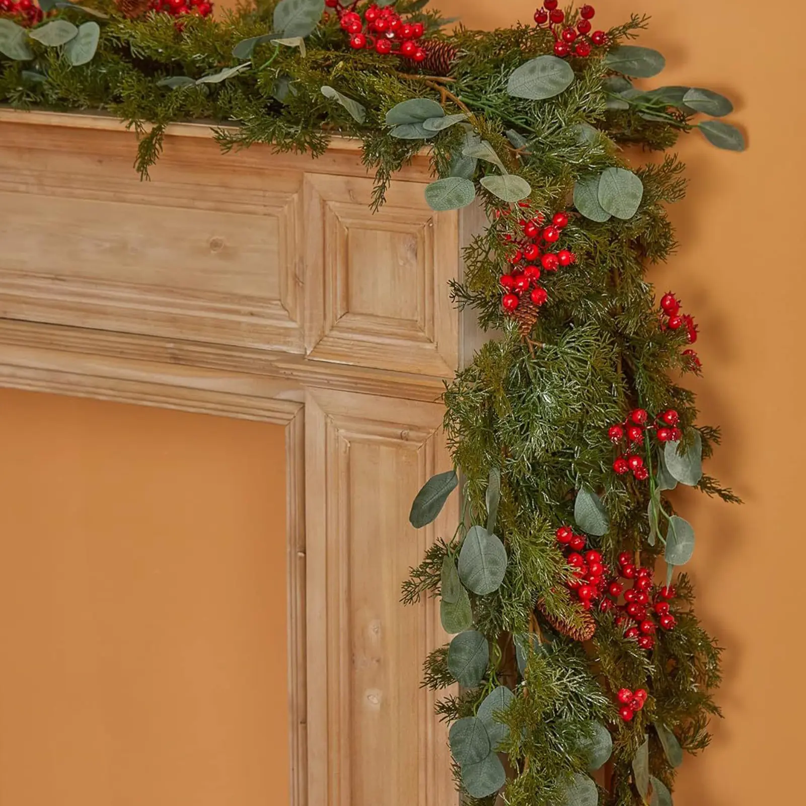 1.9m Christmas Decoration Vine Encrypt Simulation Pine Needles Rattan DIY Flower Garland Pine Branch Festival Decoration Props