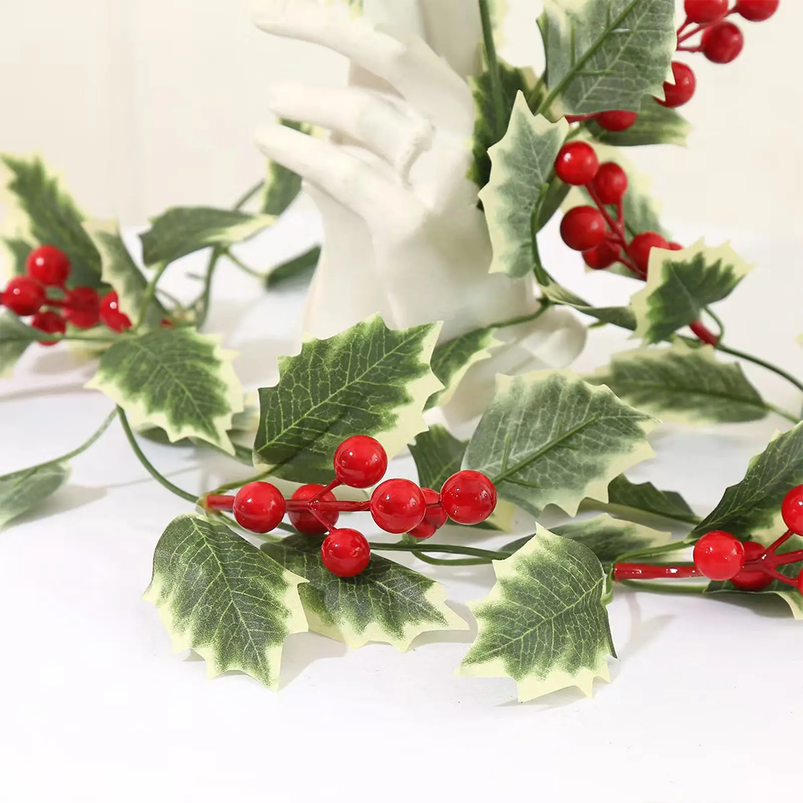 2025 Christmas Decorations Artificial Simulated Red Berry Vine For Garden Courtyard Fireplace Window Door Decor Party Decoration