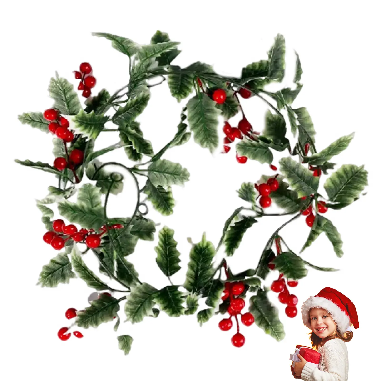 2025 Christmas Decorations Artificial Simulated Red Berry Vine For Garden Courtyard Fireplace Window Door Decor Party Decoration