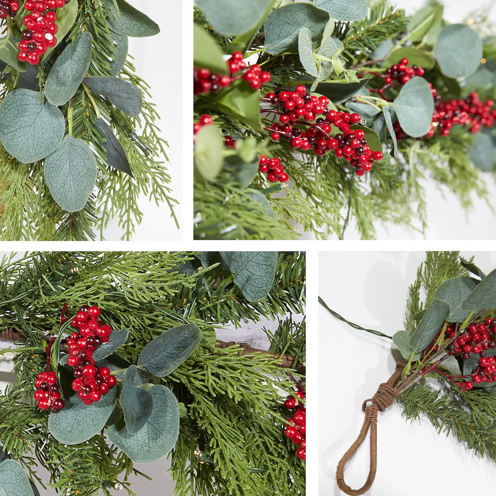 1.9m Christmas Decoration Vine Encrypt Simulation Pine Needles Rattan DIY Flower Garland Pine Branch Festival Decoration Props