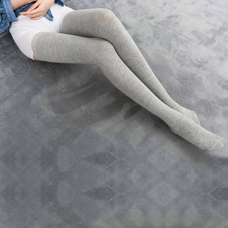 Autumn And Winter Stockings Women Thigh High Over The Knee Socks Extra Long Cotton Stockings Solid Japanese Leg Warmer Hosiery