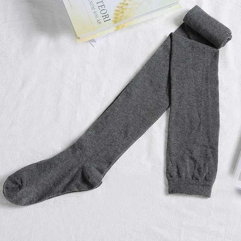Autumn And Winter Stockings Women Thigh High Over The Knee Socks Extra Long Cotton Stockings Solid Japanese Leg Warmer Hosiery