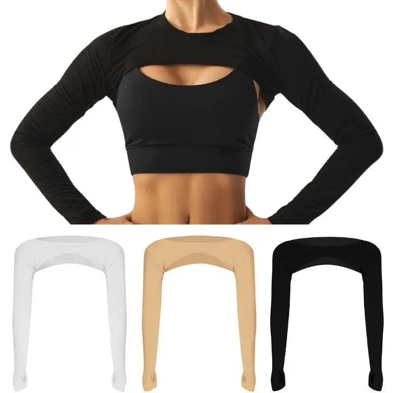 Hot Cycling UV Arm Cover Sleeve Shawl Ice Silk Ultra-thin Cropped Cape Sports Gloves Outdoor Activities Running Fishing Sleeves