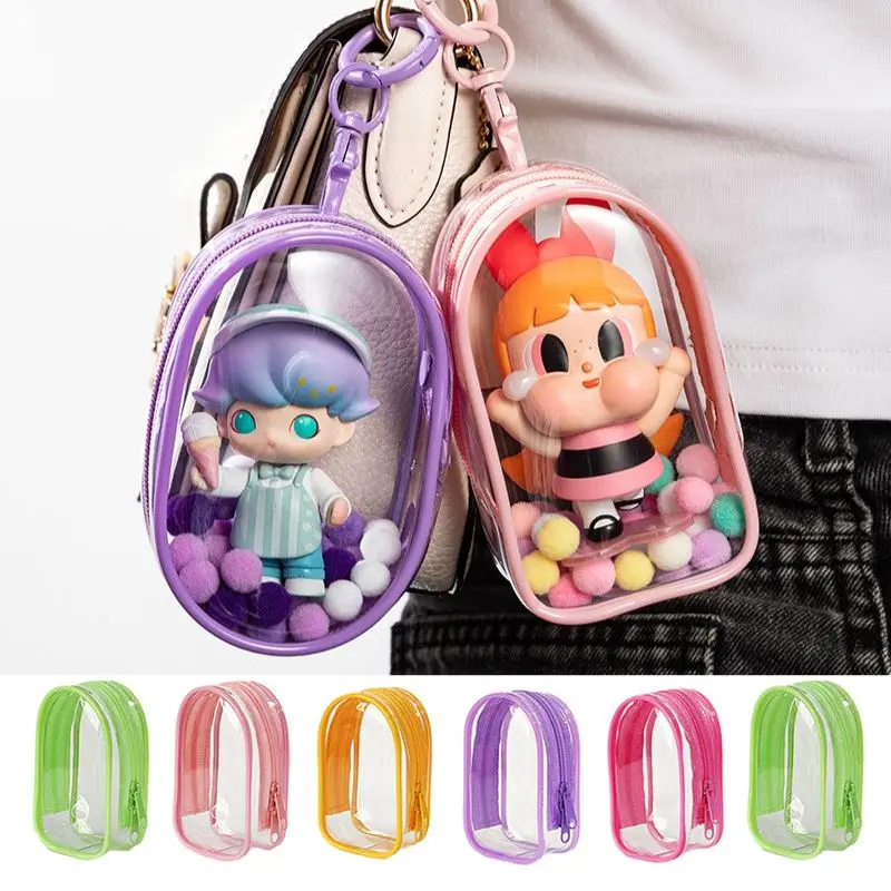 Jewelry Organizer Pouch Transparent Storage Box Mystery Box Keychain Bag Thickened Cute Doll Bag Display Organization Case